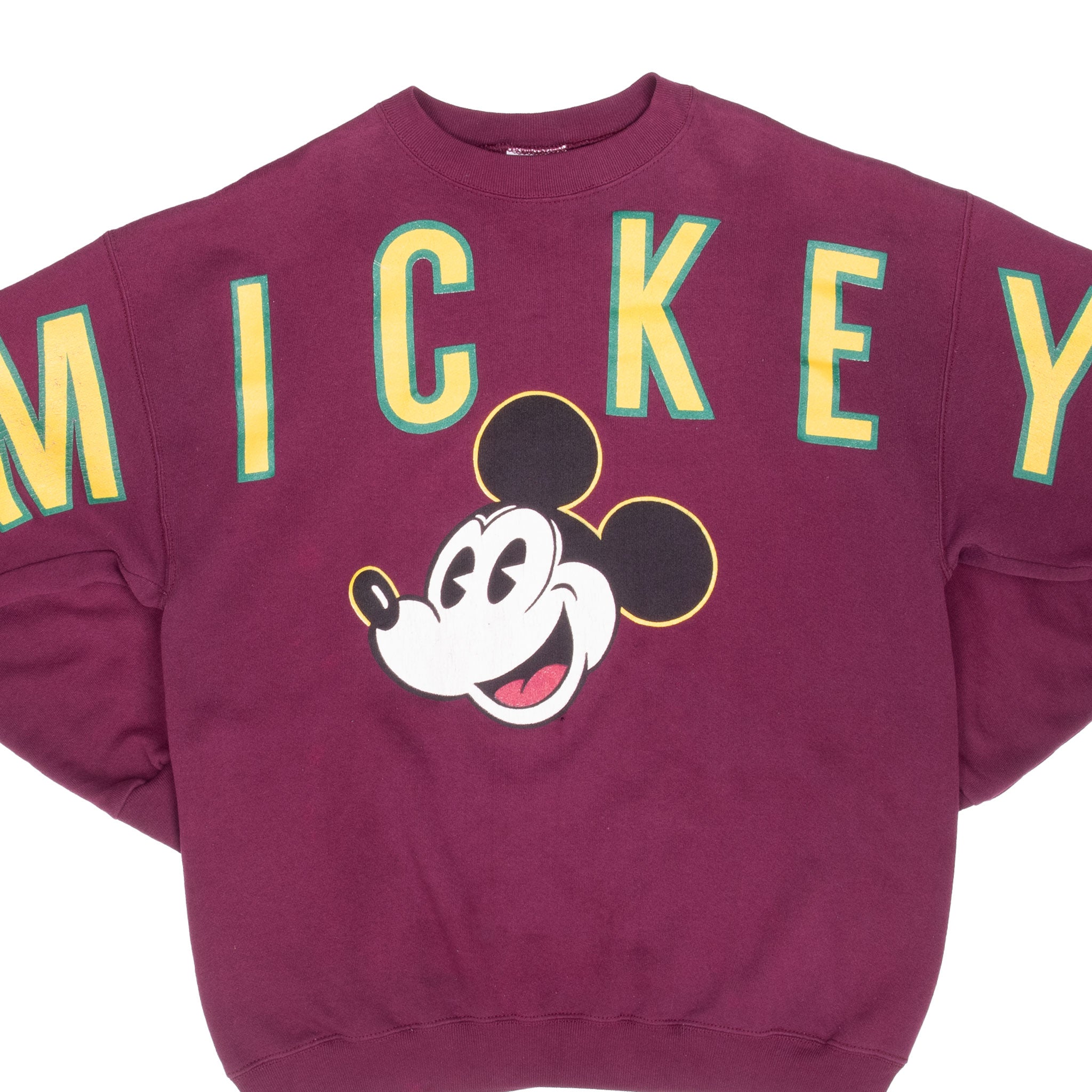 Vintage Disney Mickey Mouse All Over Print Sweatshirt Large 1990S Made In Usa