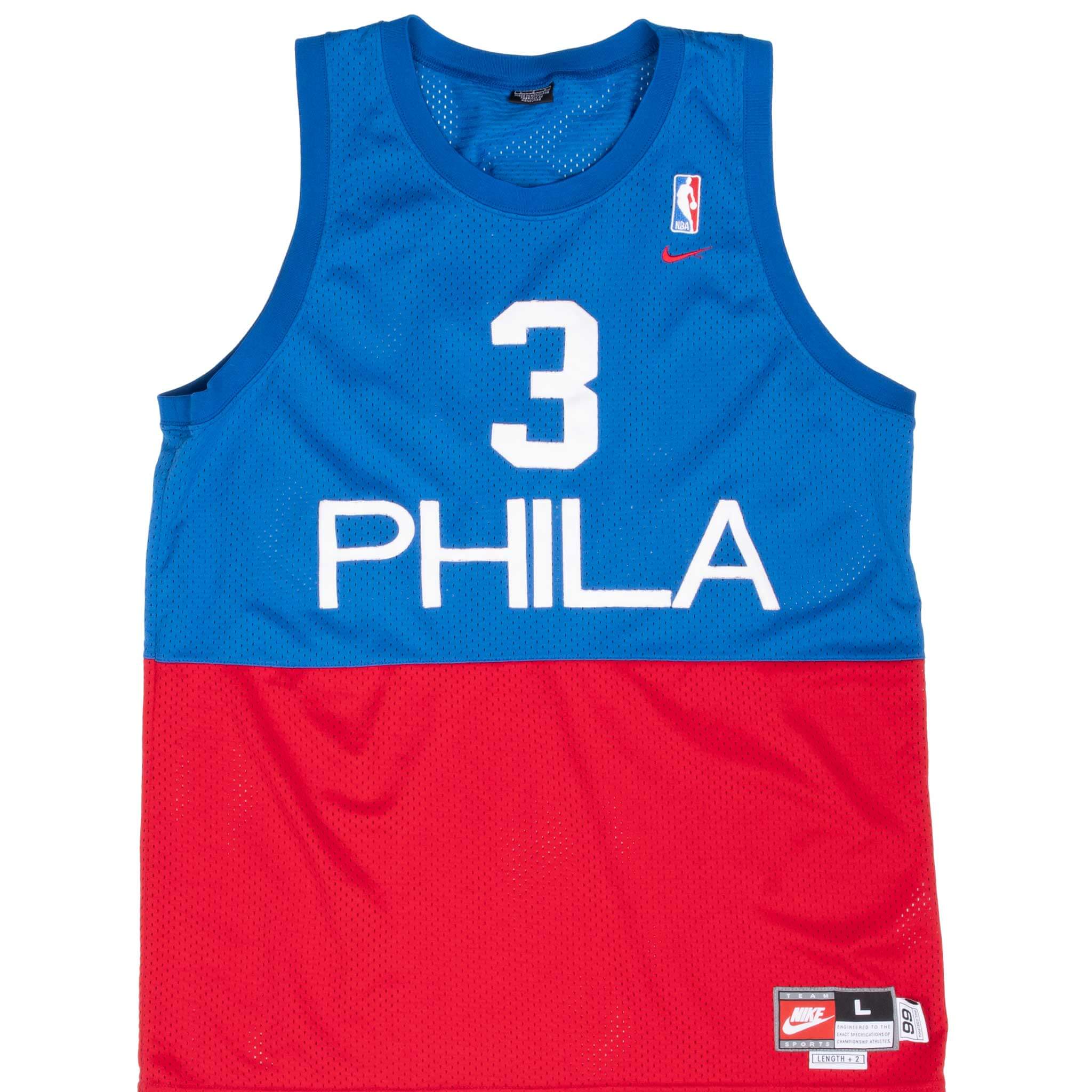 Vintage Nba Philadelphia 76Ers Iverson 1990S Nike Jersey Size Large