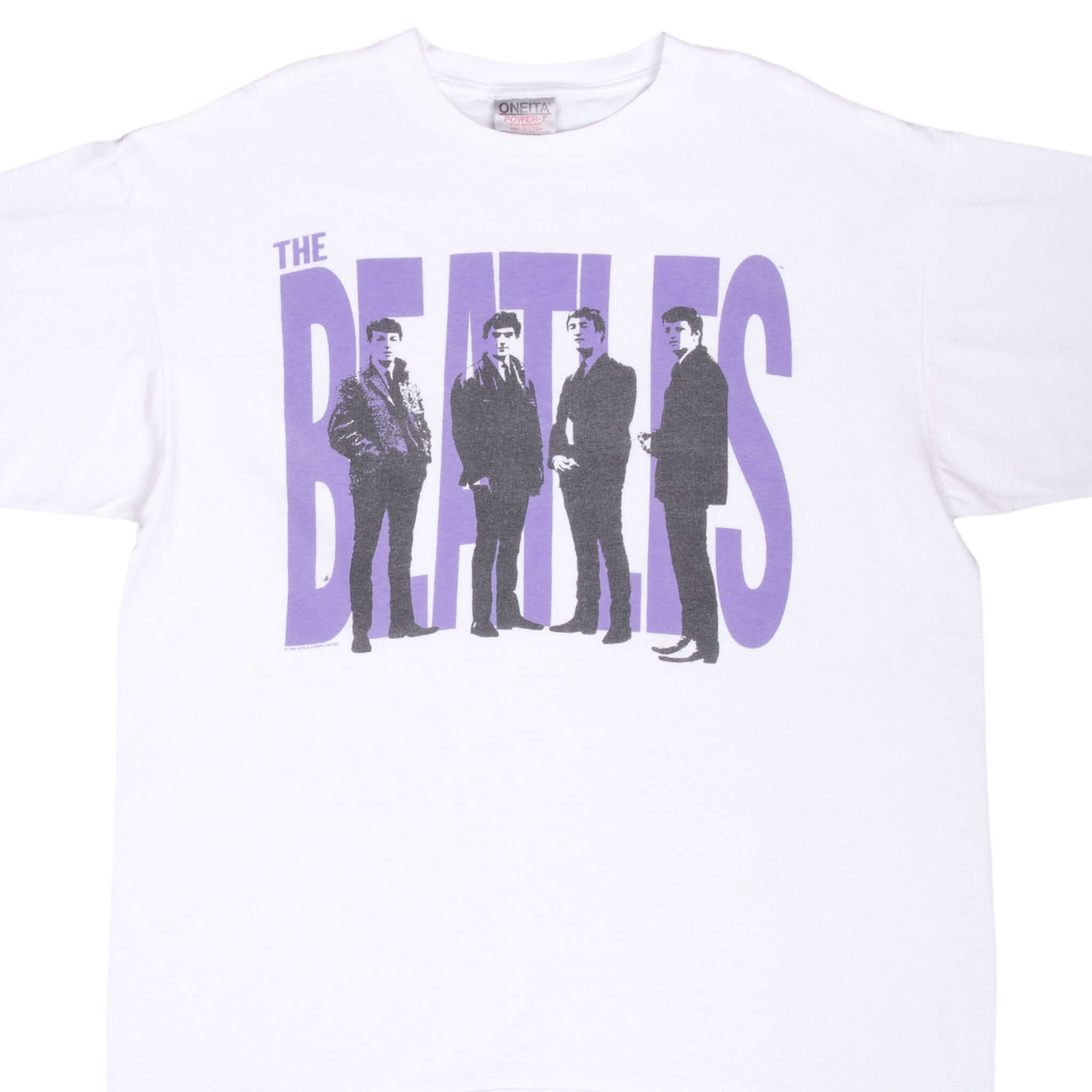 Vintage The Beatles 1995 White Tee Shirt Size XL Made In Usa With Single Stitch Sleeves