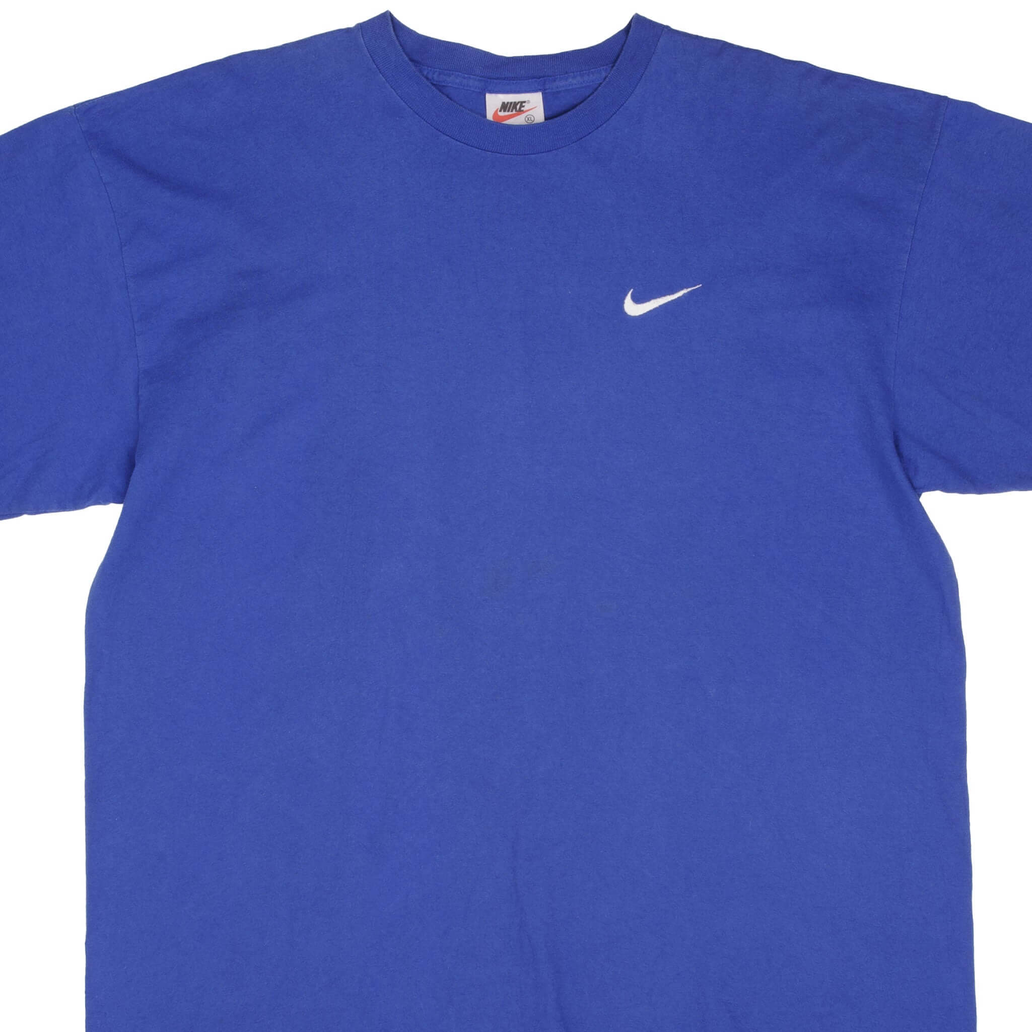 Vintage Nike Classic Swoosh Blue Tee Shirt Size 1990s Size XL Made In USA