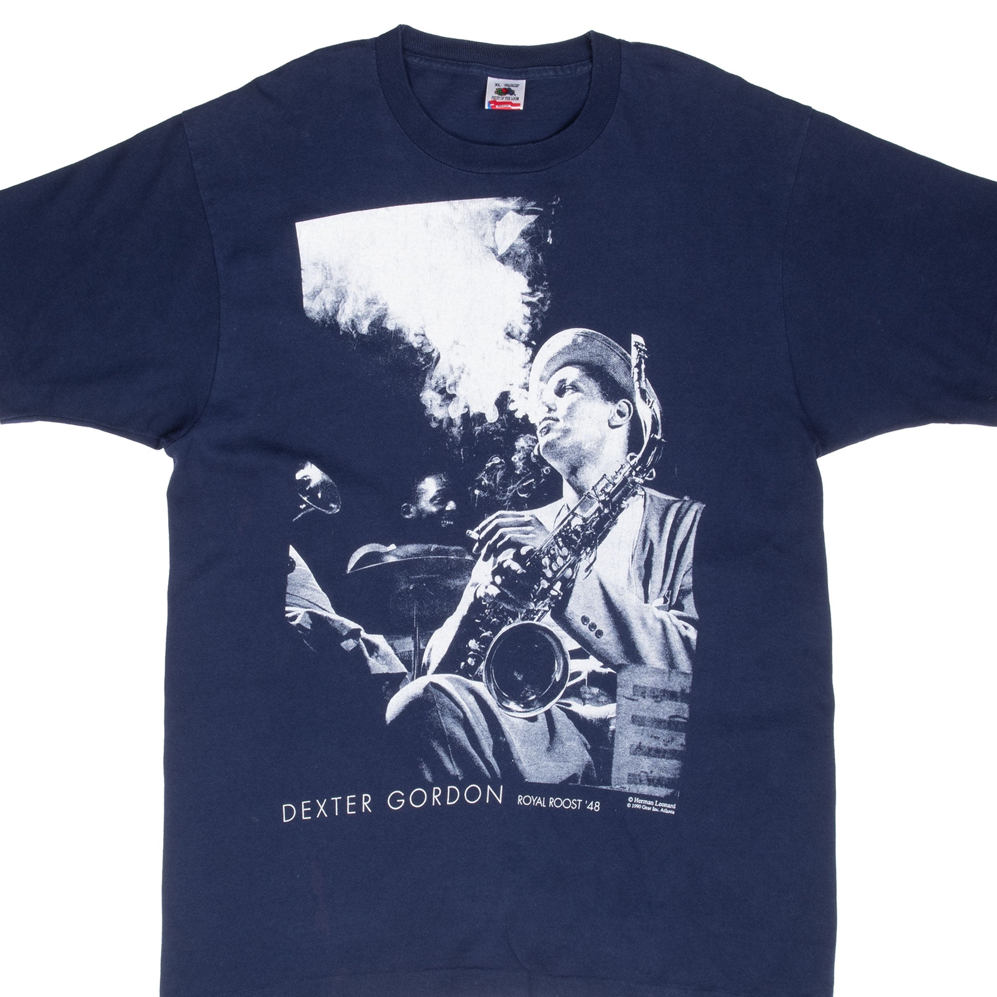 Vintage Dexter Gordon Tee Shirt 1991 Size Large Made In Usa With Single Stitch Sleeves