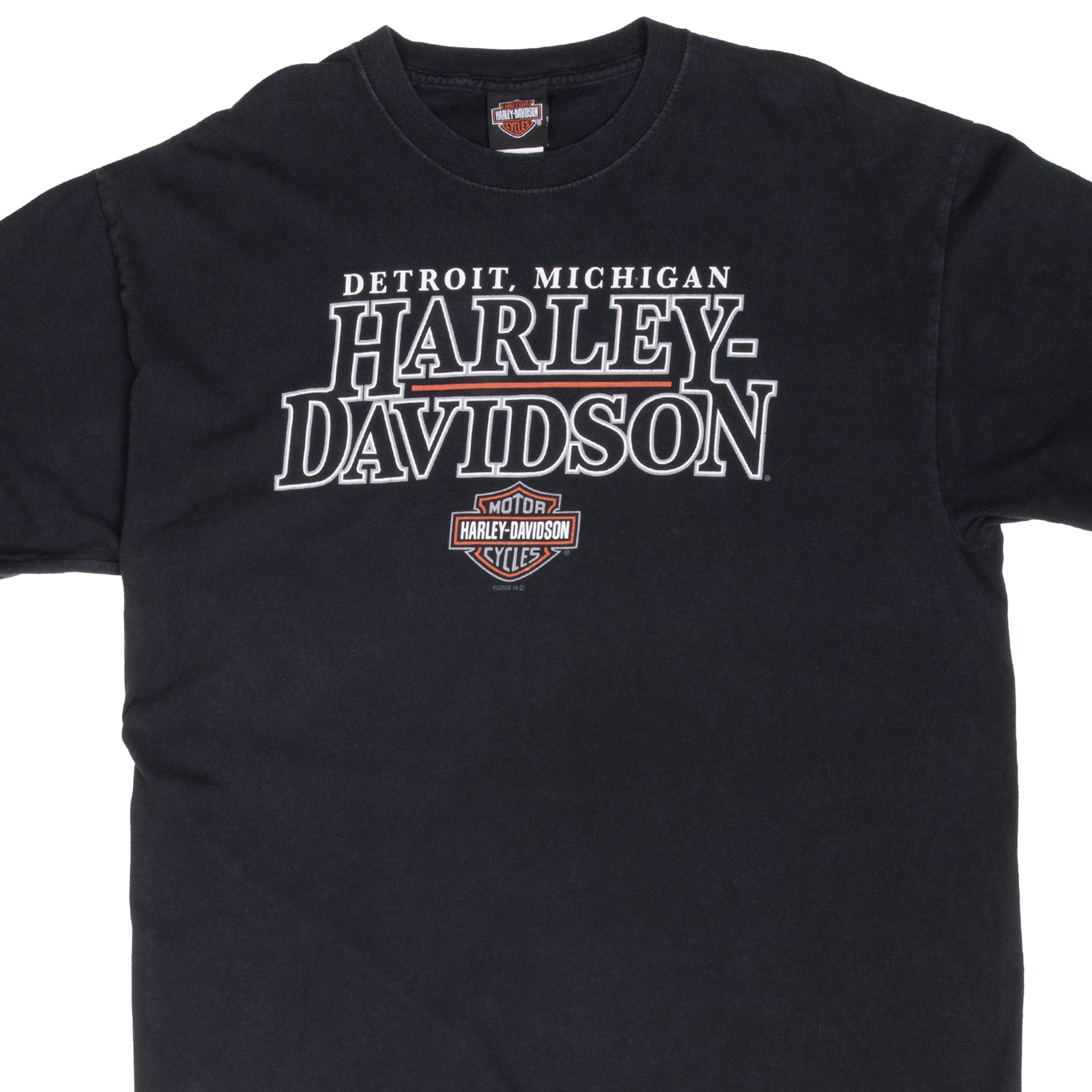 Vintage Harley Davidson Detroit Michigan Tee Shirt 2009 Size XL Made In Usa