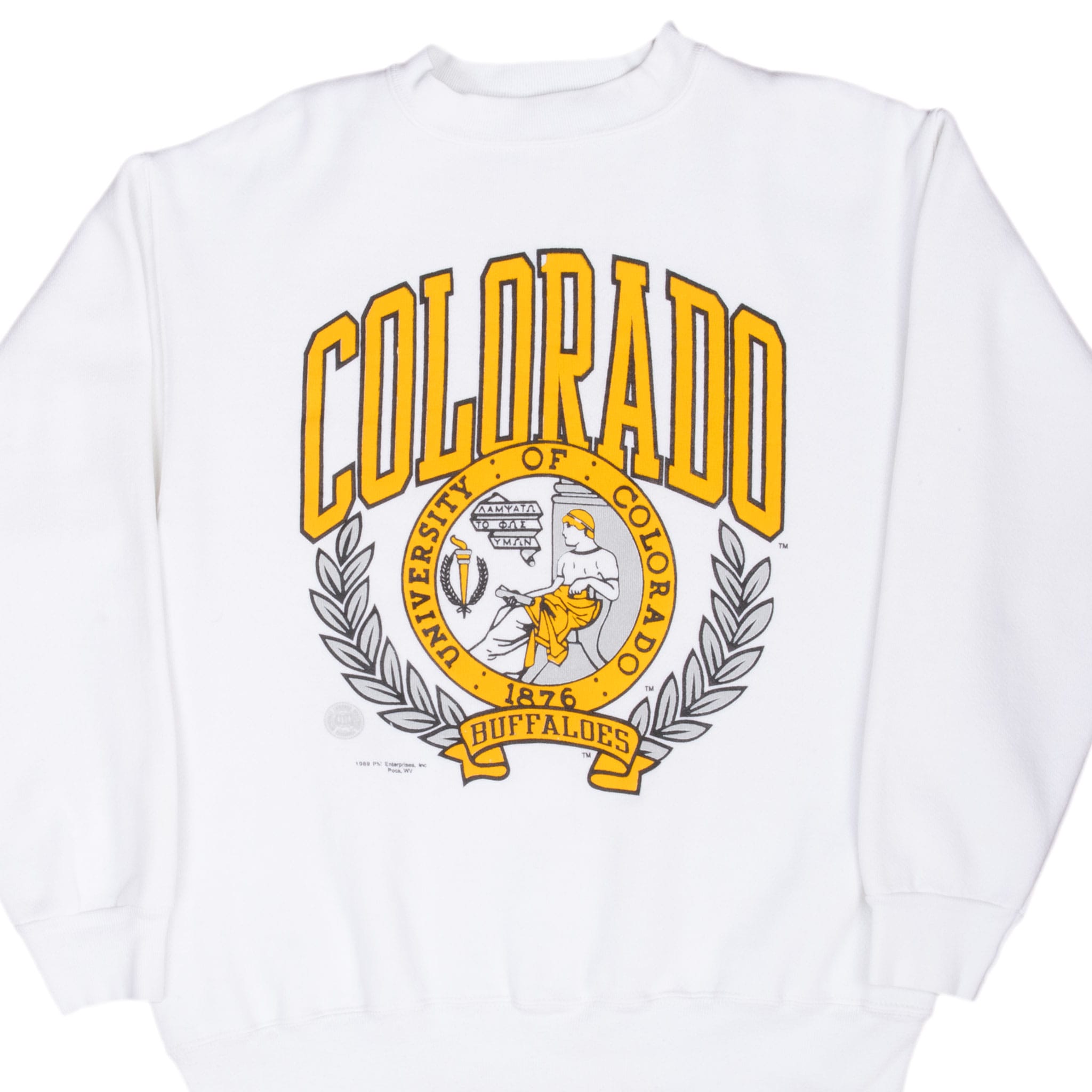 Vintage Colorado University Sweatshirt 1989 Size Medium Made In Usa