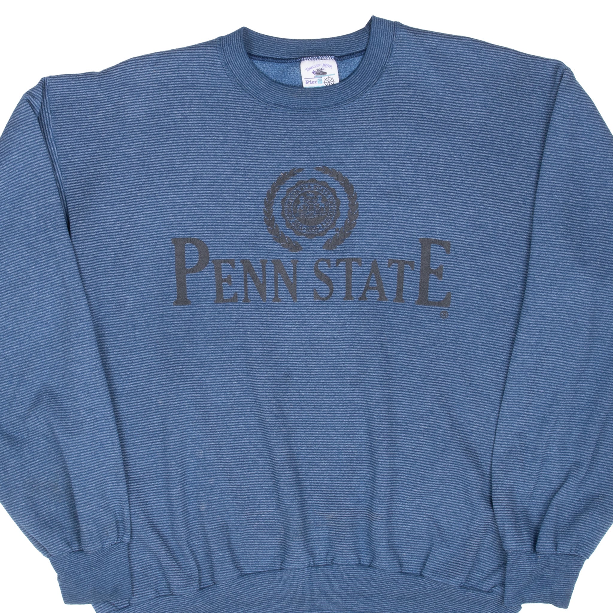 Vintage Penn State University Striped Sweatshirt Size XL 1990S Made In Usa