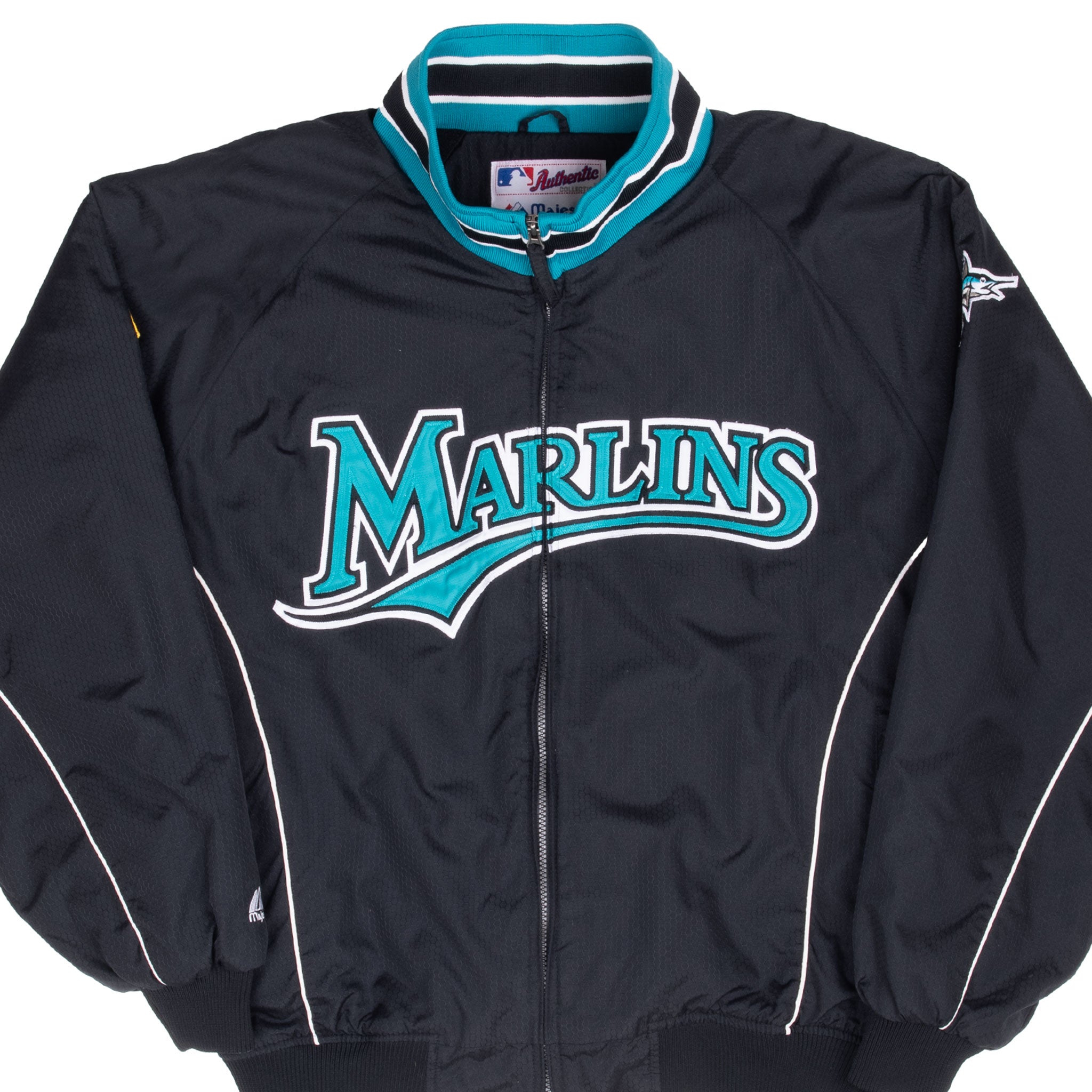 Vintage Mlb Florida Marlins Majestic Windbreaker Jacket 1990S Size XL