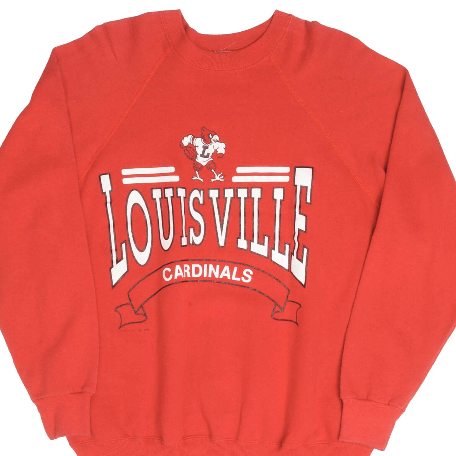 Champion Men's Louisville Cardinals Grey Reverse Weave Crew Sweatshirt - XL (extra Large)