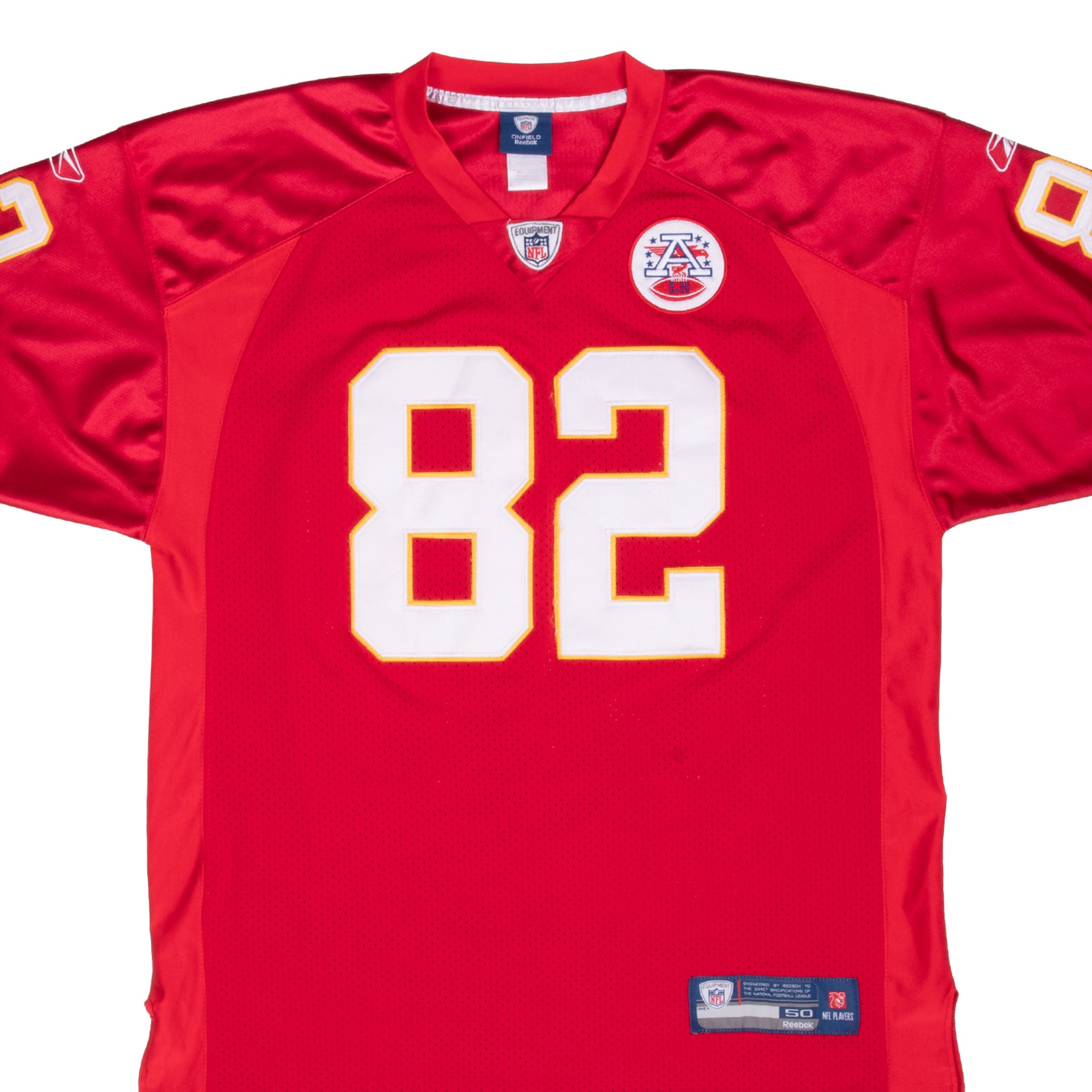 Vintage Nfl Kansas City Chiefs Bowe #82 Reebok Jersey 2000S Size 50