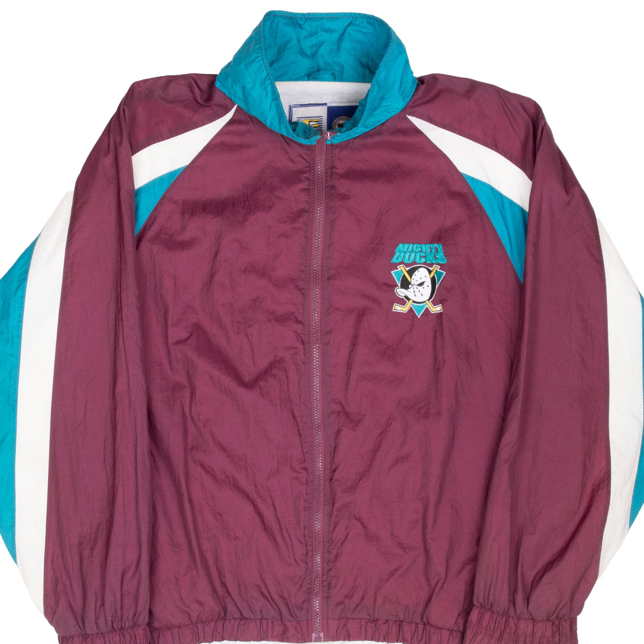 Vintage Nhl Anaheim Mighty Ducks Windbreaker Jacket 1990S Size Large