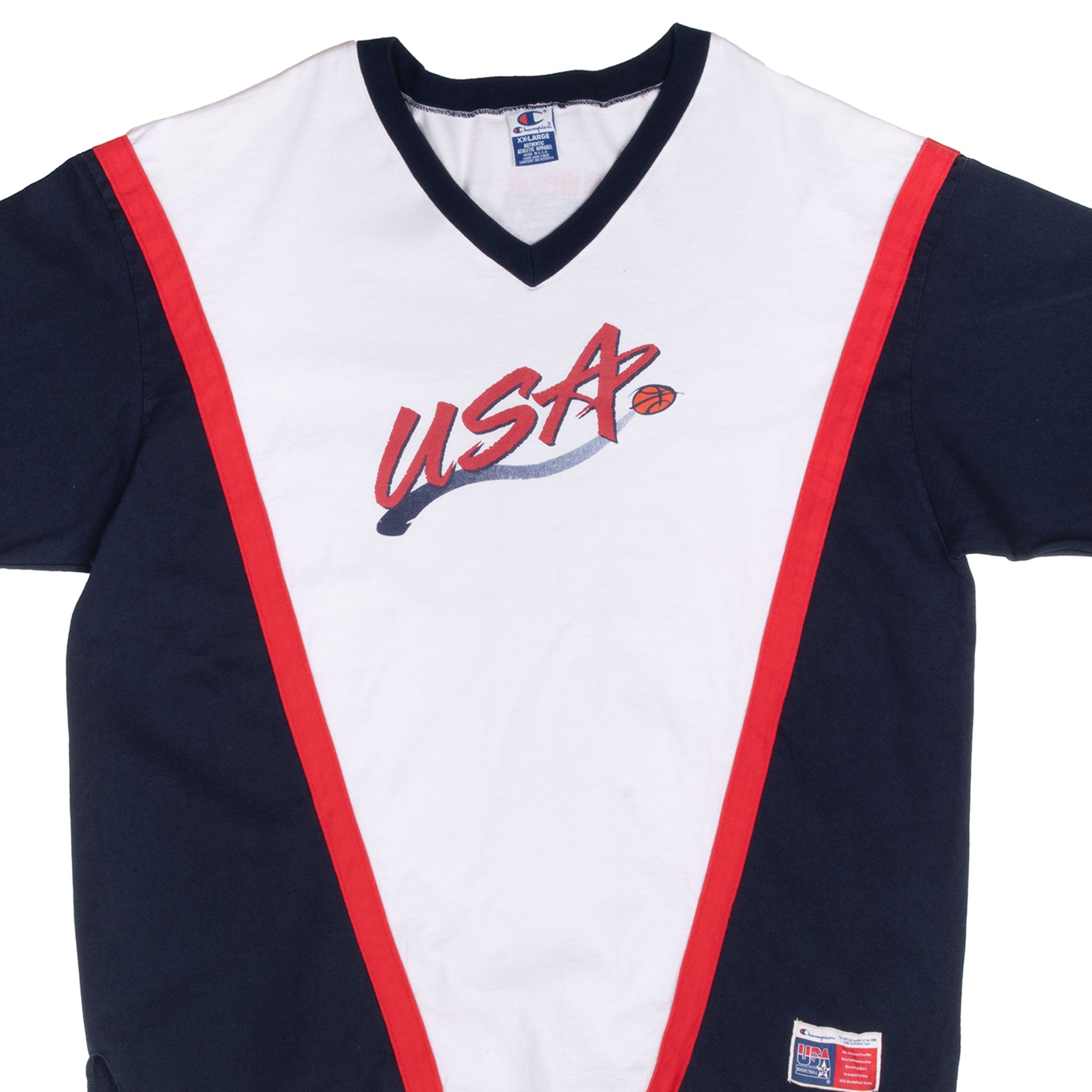 VINTAGE CHAMPION TEAM USA BASKETBALL TEE SHIRT 1996 2XL MADE IN USA