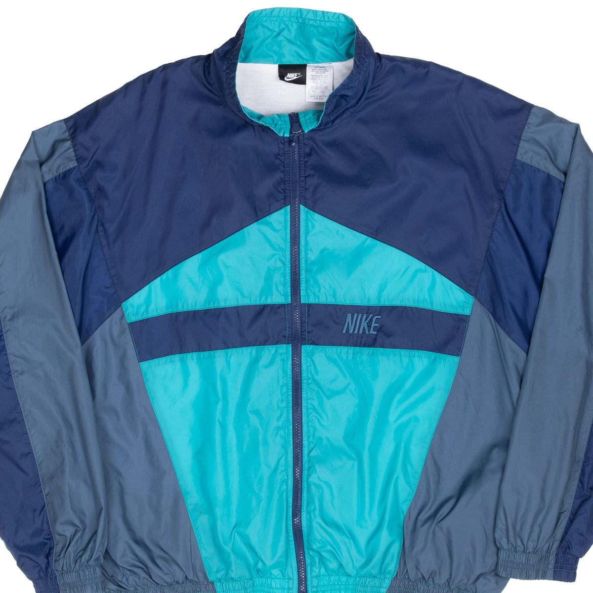 Vintage Nike Teal Blue Windbreaker Jacket Early 1990S Size Large