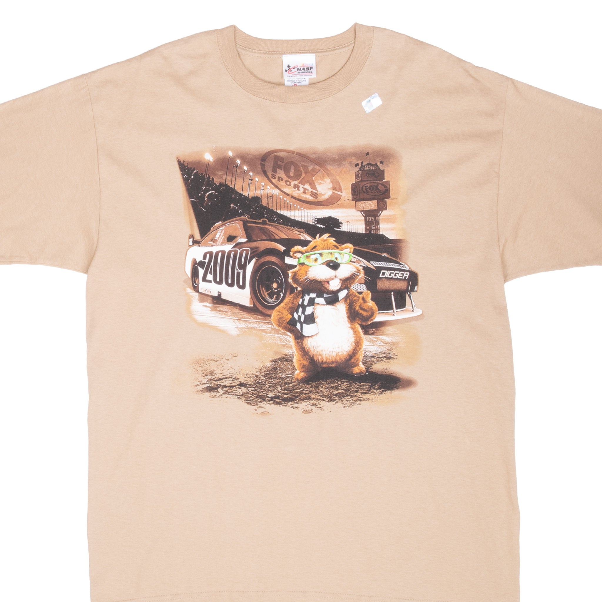 Vintage Nascar Fox Sport Digger Tee Shirt 2009 Size XL