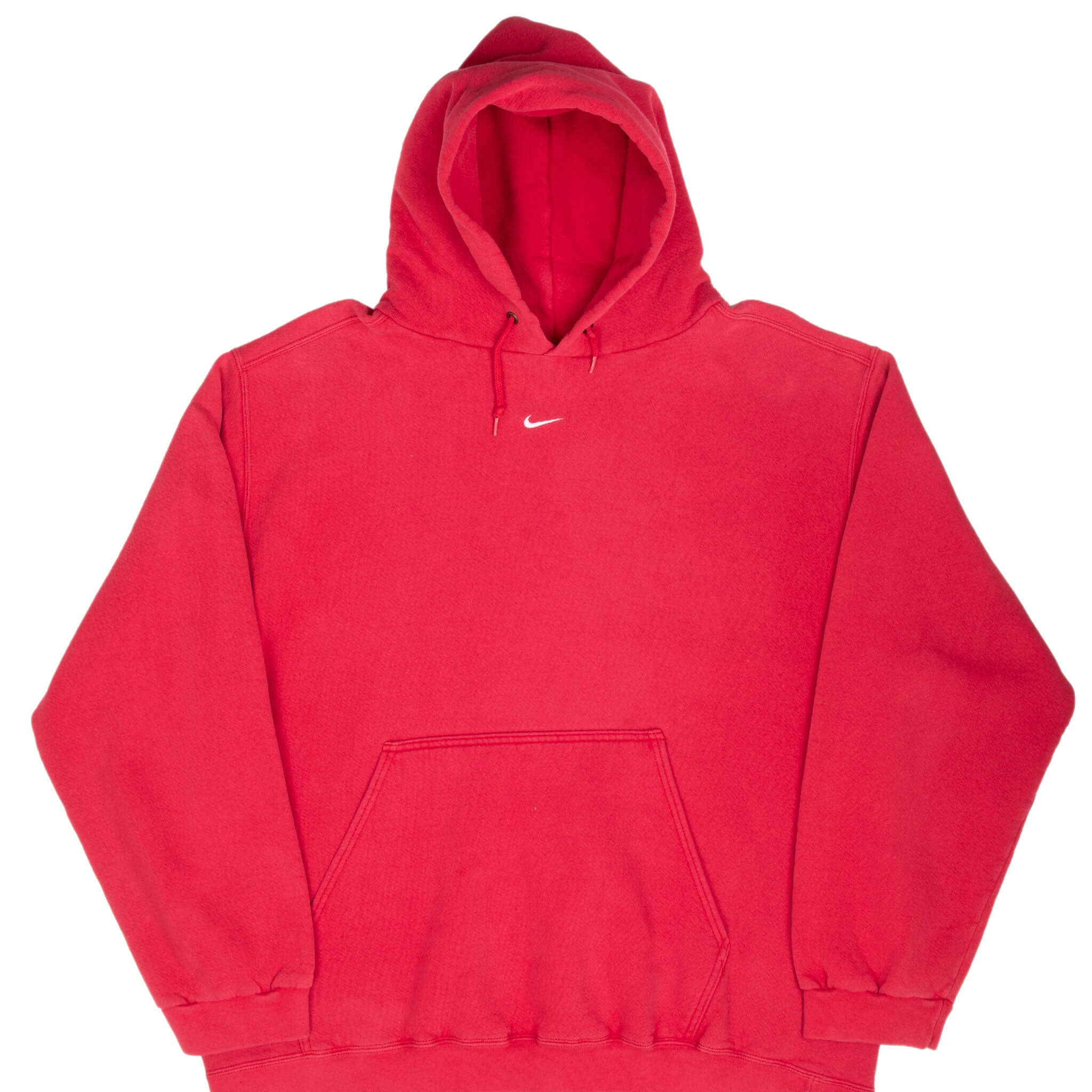 Vintage Nike Center Swoosh Red Travis Scott Hoodie 1990S Size XL Made In Usa