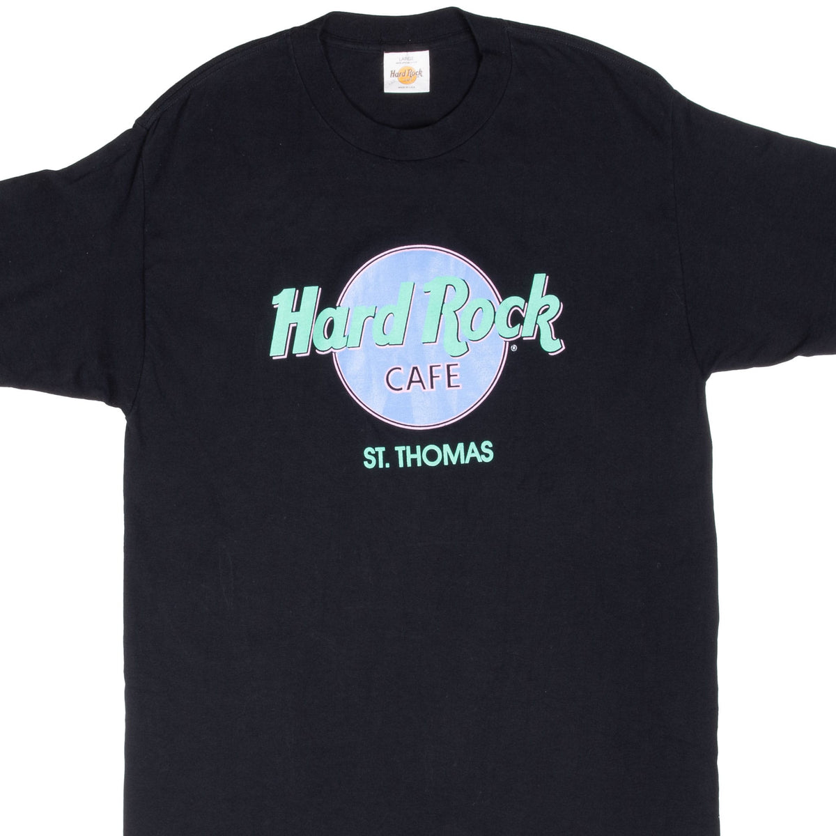 Vintage Hard Rock Cafe St Thomas Tee Shirt 1990S Large Made In Usa With Single Stitch Sleeves