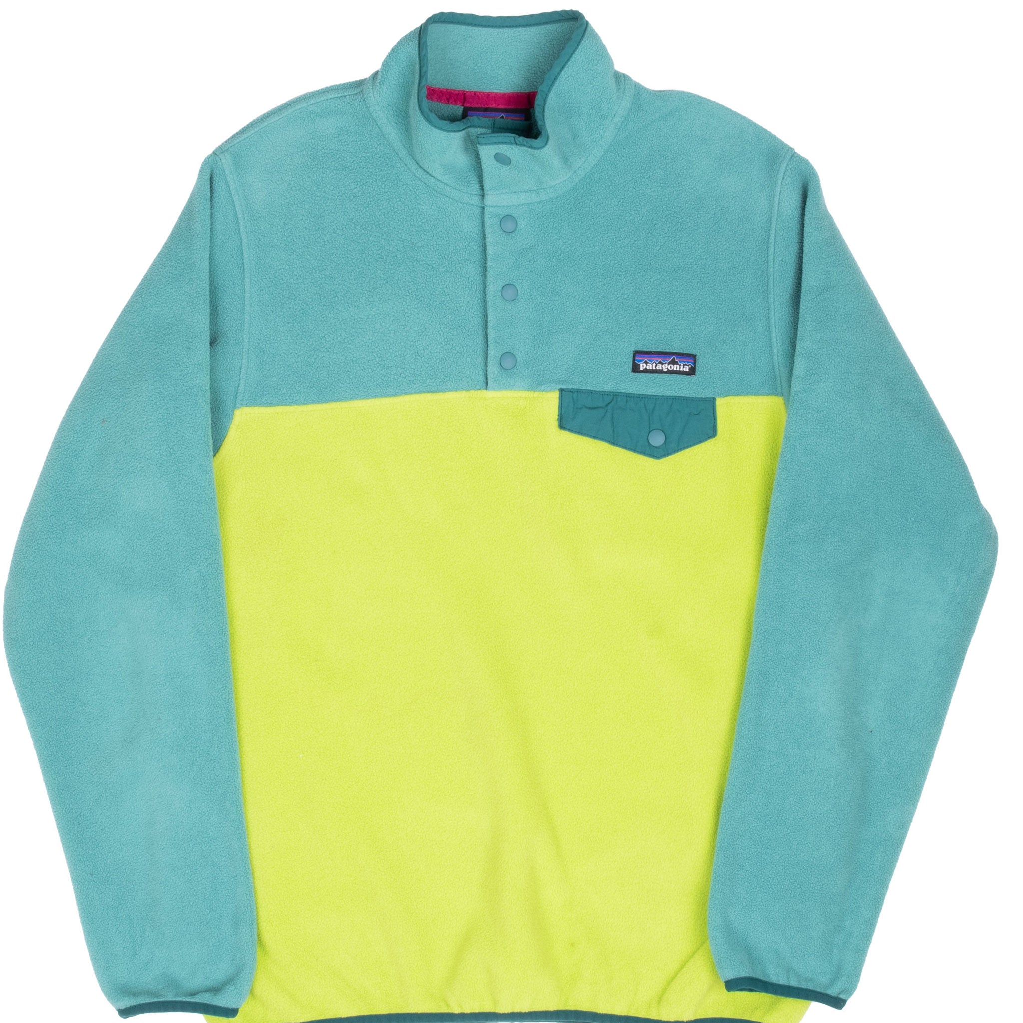 Vintage Patagonia Snap T Synchilla Green And Turquoise Woman Fleece Jacket Size Large Women
STY25455FA15