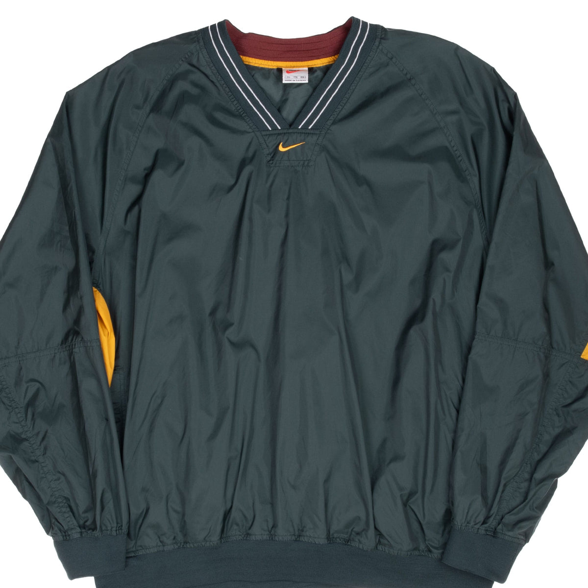 Vintage Nike Center Swoosh Green Pullover Windbreaker Jacket 1990S Size 2Xl