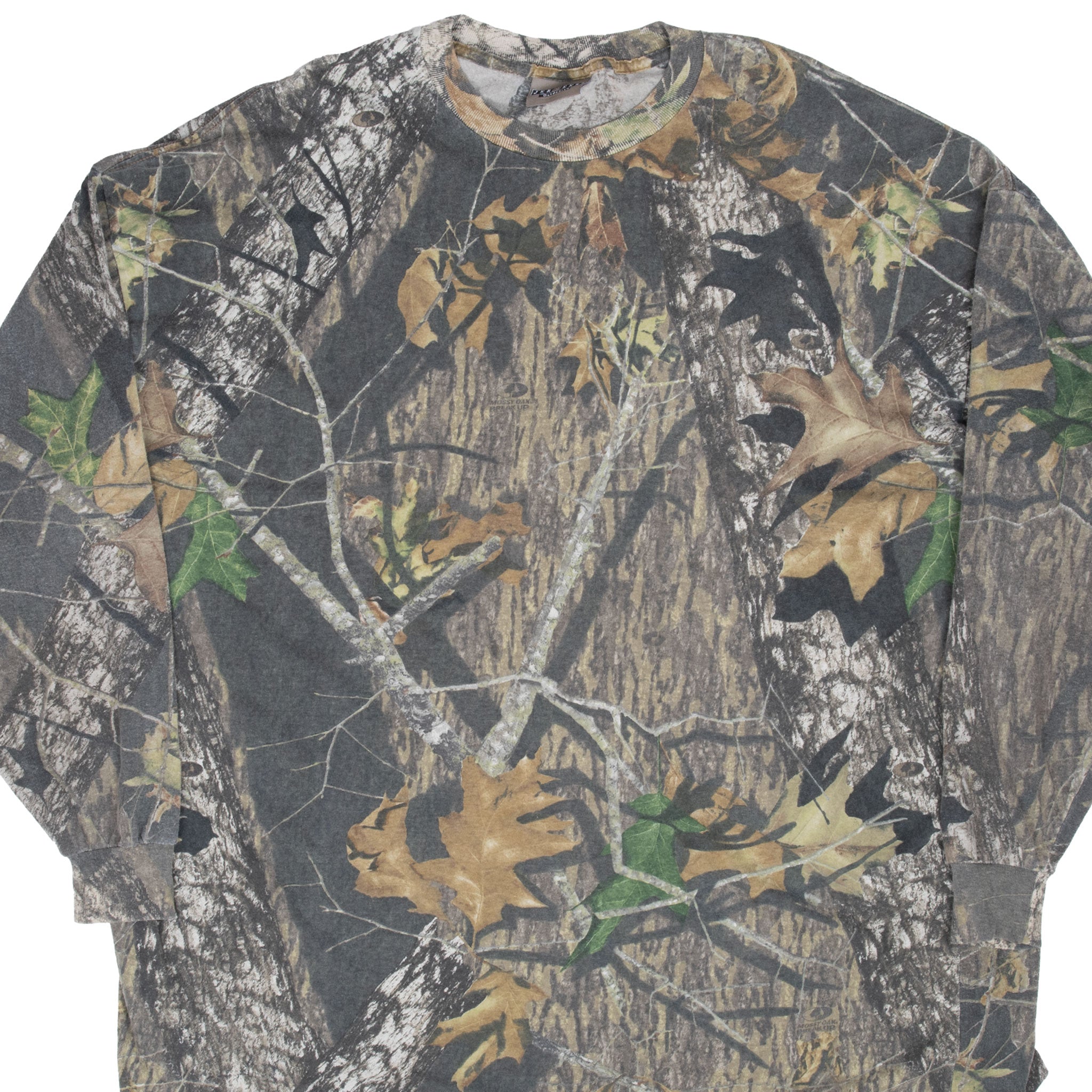Vintage Hunting Mossy Oak Break Up Infinity Camo Long Sleeve Pocket Tee Shirt Size 3XL