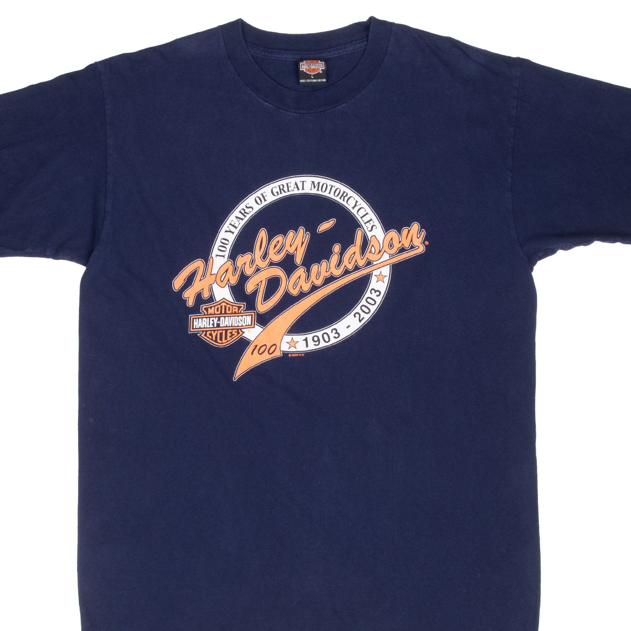 Vintage Harley Davidson Maui Hawaii 2003 100Th Anniversary Tee Shirt Size Large Made In Usa