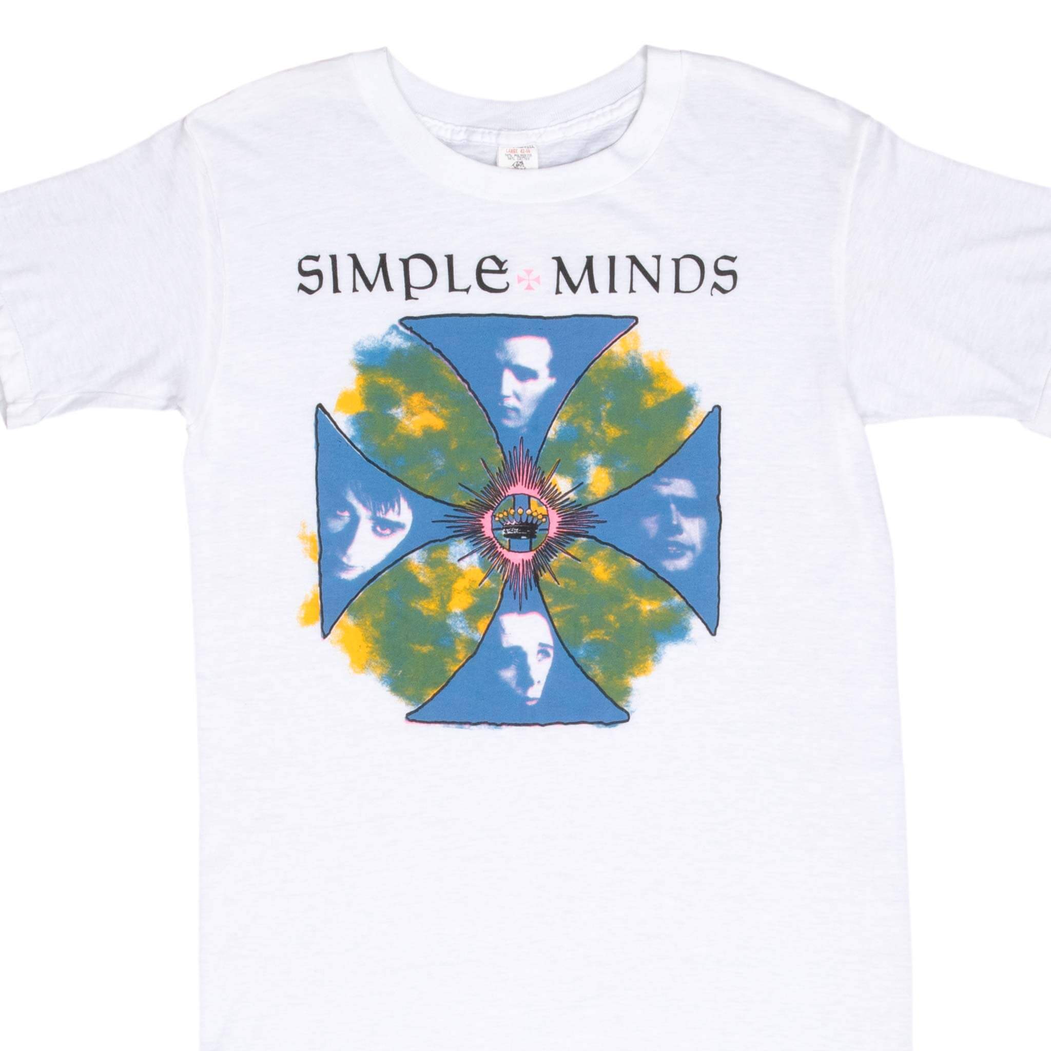Vintage Simple Minds 1980S Tee Shirt Size Small Made In Usa With Single Stitch Sleeves