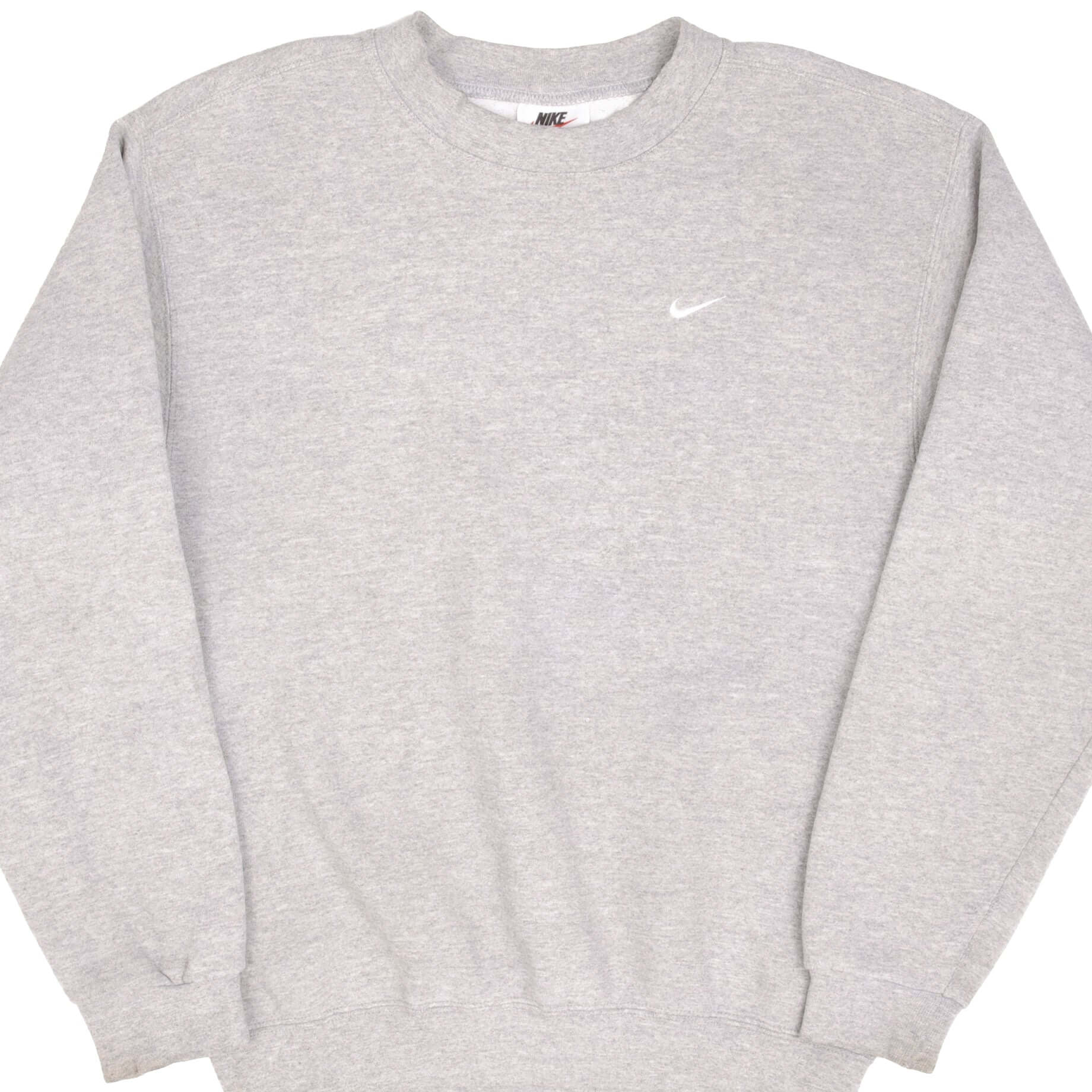 Vintage Nike Swoosh Gray Crewneck Sweatshirt 1990S Size Small