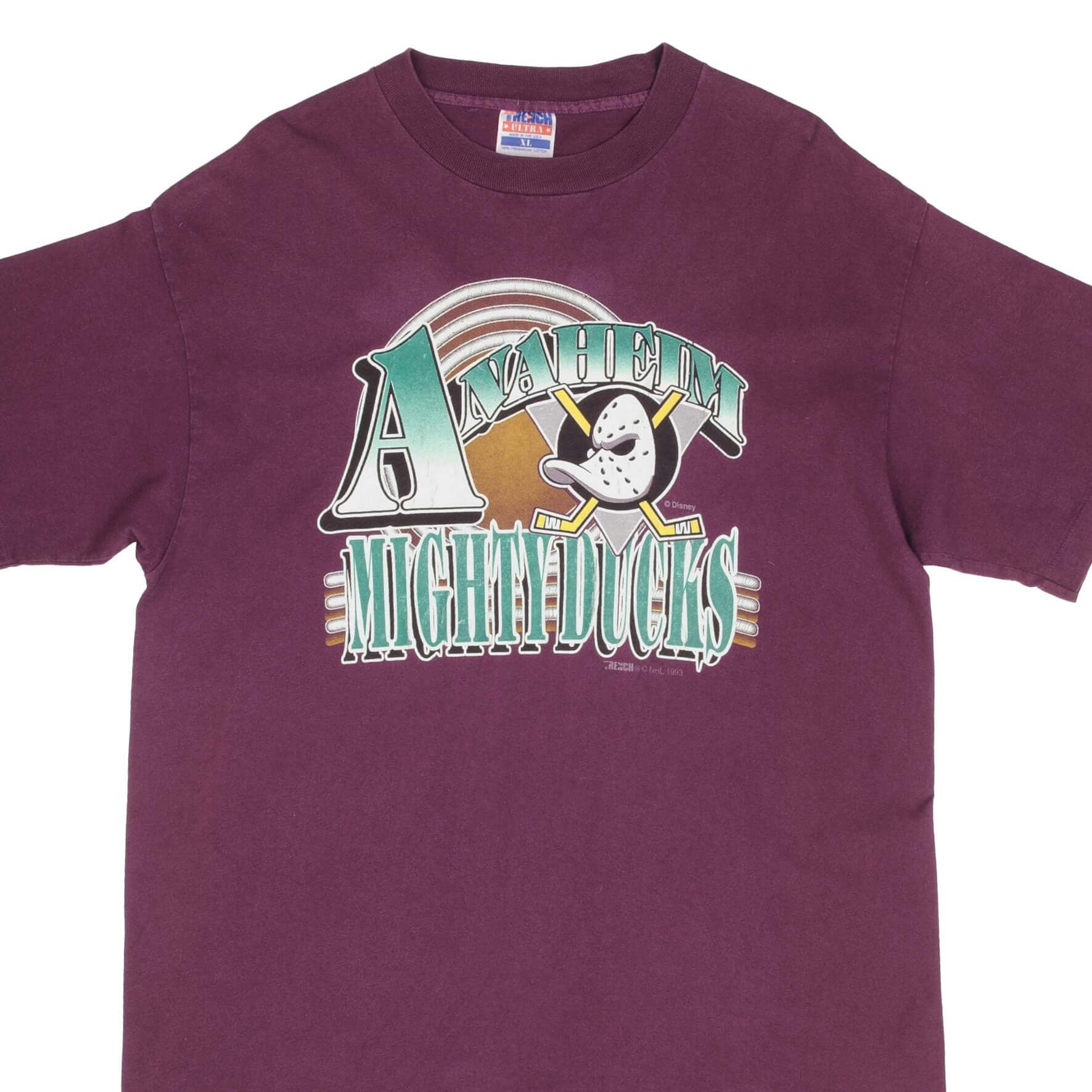 Vintage Nhl Anaheim Mighty Ducks Disney Tee Shirt 1993 Size Xl Made In USA