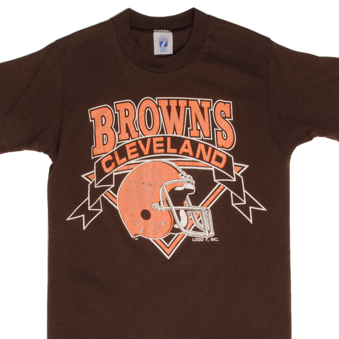 Vintage NFL Browns Tee Shirt 1980s Size Small Made in USA