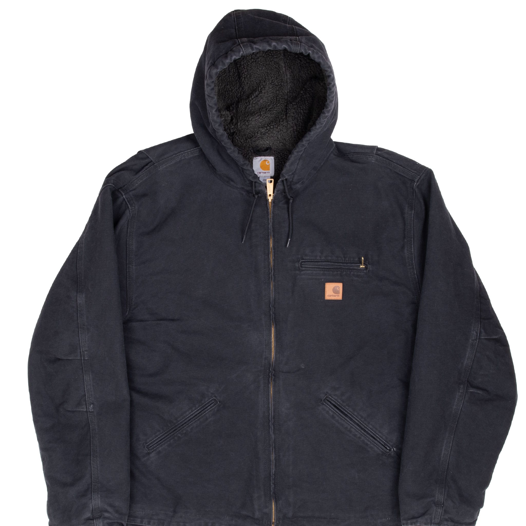 Vintage Carhartt Sherpa Black Active Jacket 2015 J141Blk Size 2XL