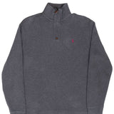 Polo Ralph Lauren Dark Grey Quarter 1/4 Zip Sweater Size Medium