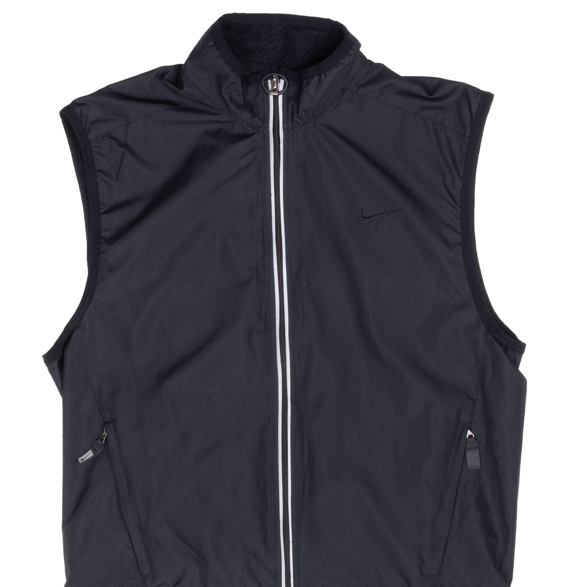 Vintage Nike Classic Swoosh Black Vest Jacket 1990S Size Medium