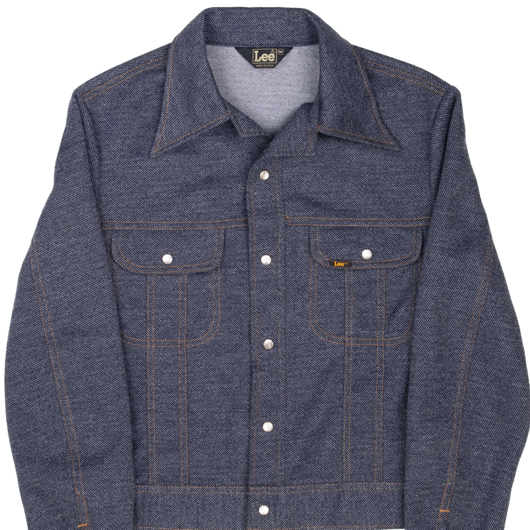 Vintage Lee Pearl Buttons Jacket 1980S Medium Made In Usa