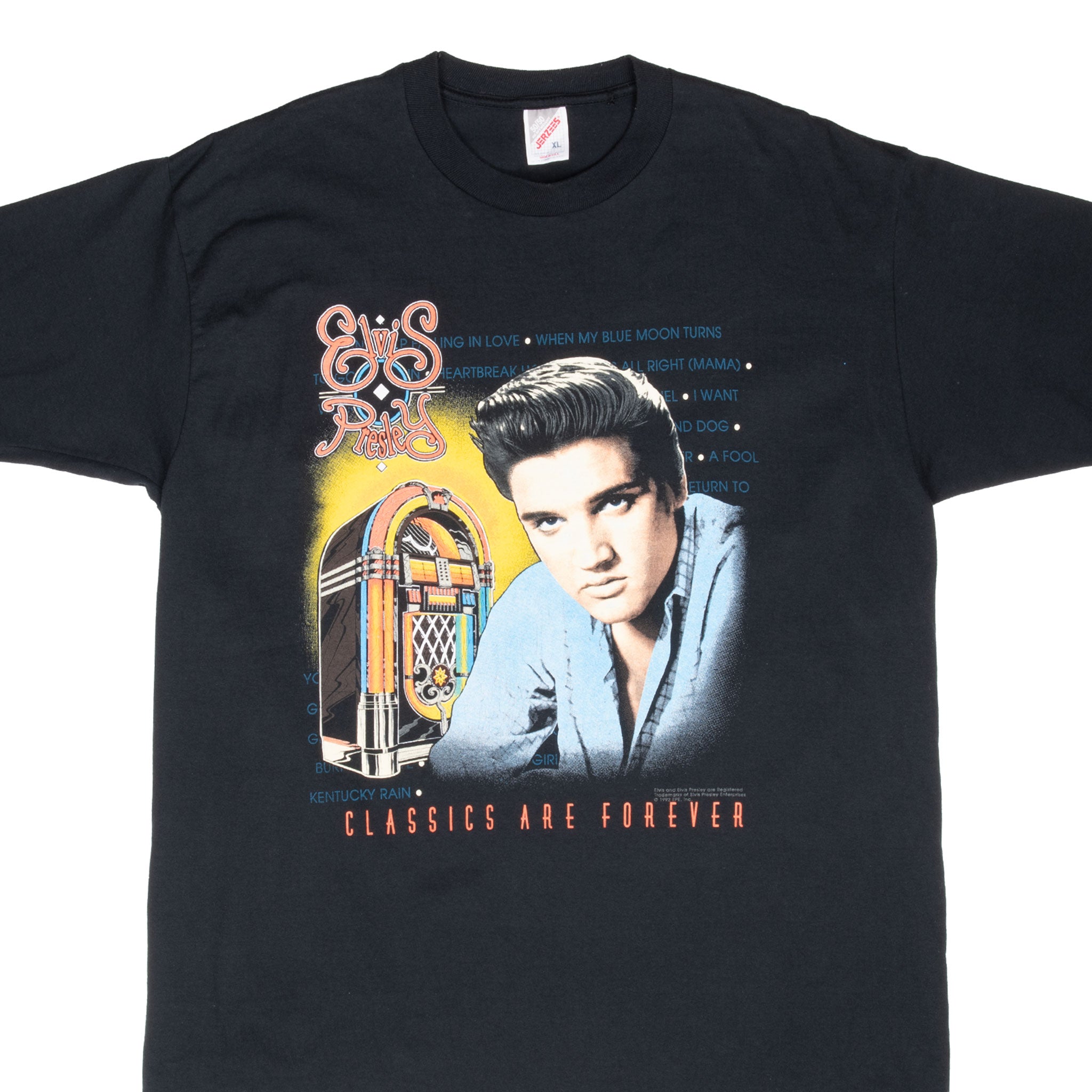 Vintage Elvis Presley Classics Are Forever 1992 Tee Shirt Size XL Made In Usa