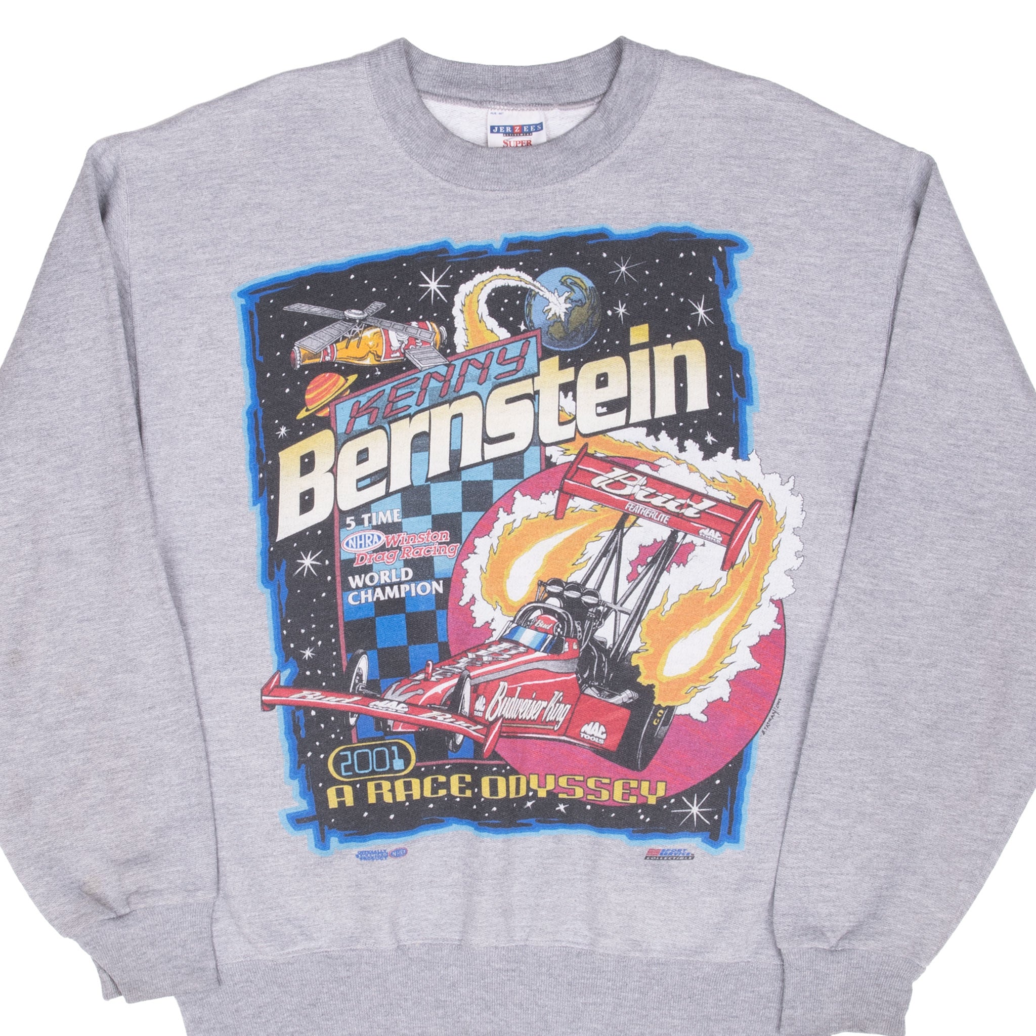 Vintage Nhra Racing Kenny Berstein 2001 Sweatshirt Size Medium