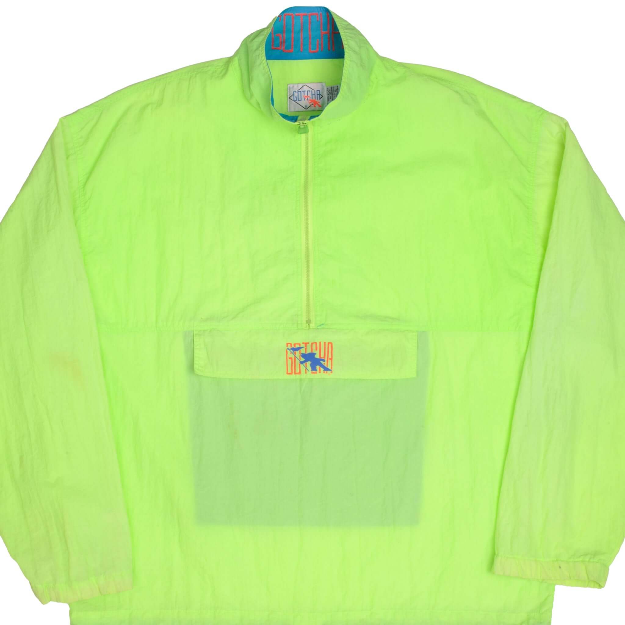 VINTAGE GOTCHA SURF SHELL PULLOVER JACKET 1990S SIZE XL