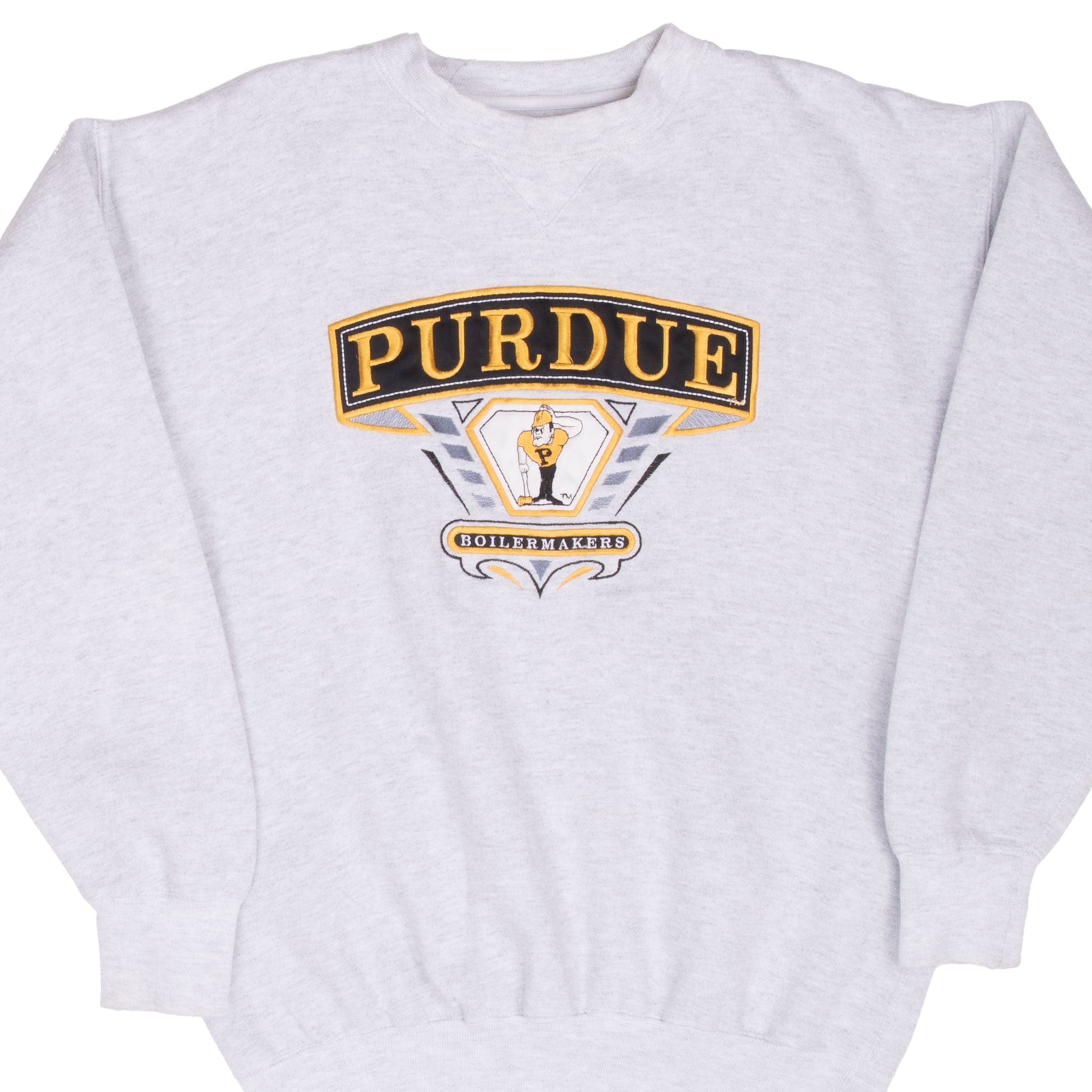 VINTAGE PERDUE UNIVERSITY BOILER EMBROIDERED SWEATSHIRT 1990S MEDIUM