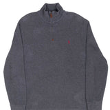 Polo Ralph Lauren Dark Grey Quarter 1/4 Zip Sweater Size Medium