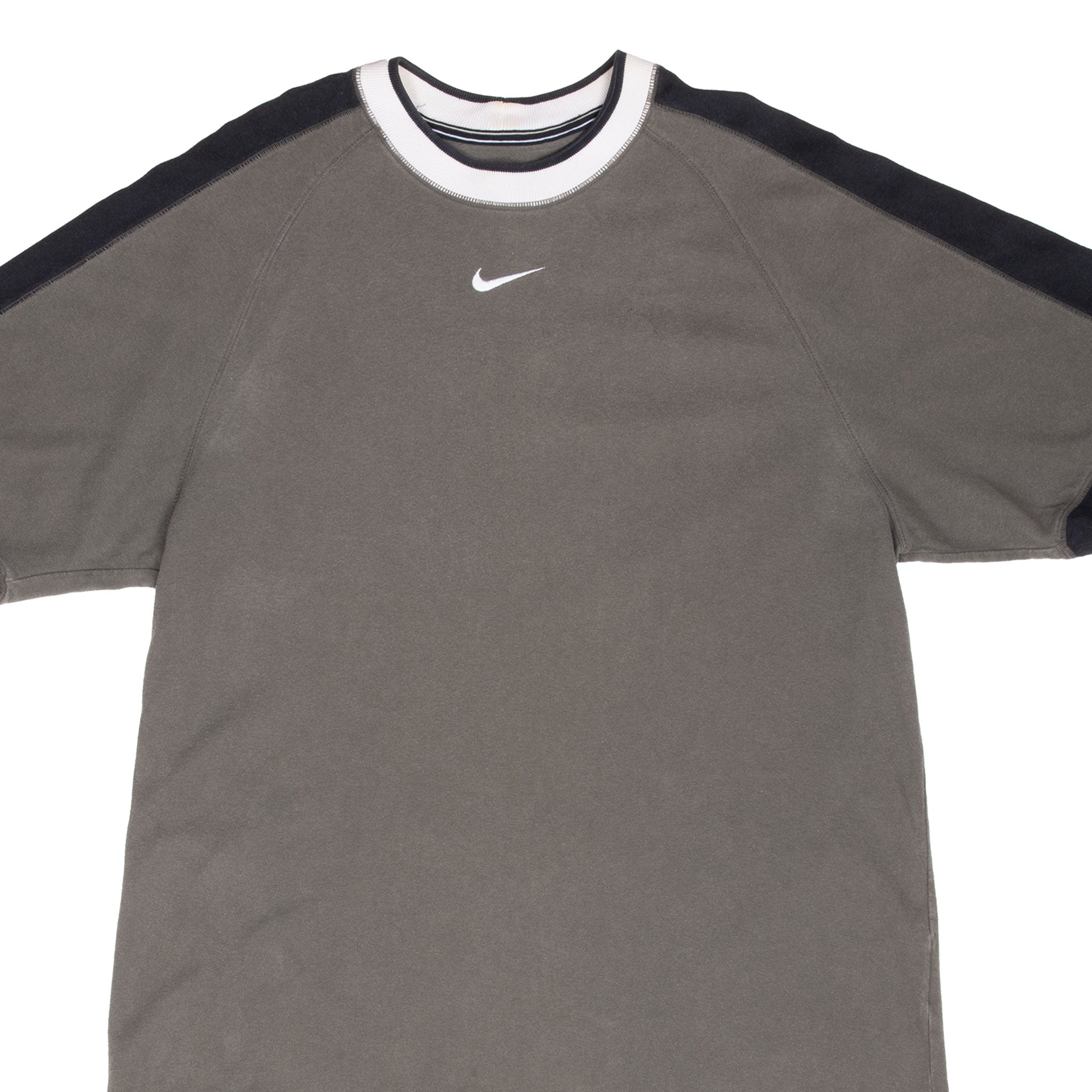 Vintage Nike Center Swoosh Grey Brown Tee Shirt 1990S Size Medium