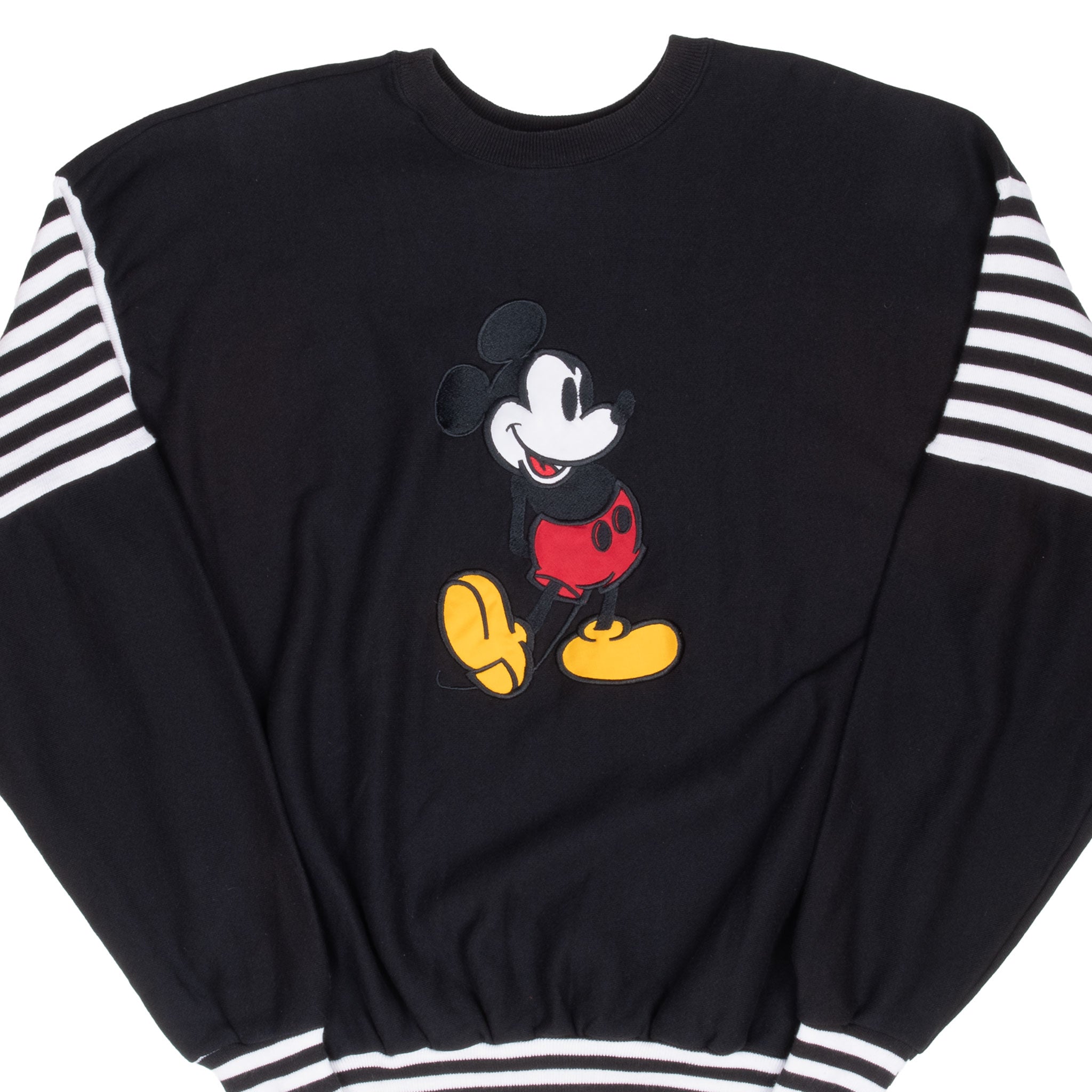 VINTAGE DISNEY MICKEY MOUSE EMBROIDERED SWEATSHIRT LARGE 1990S MADE IN USA