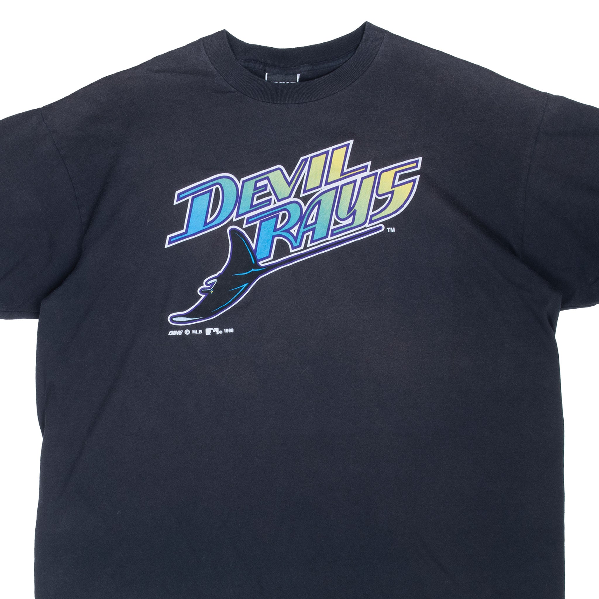 Vintage Mlb Tampa Bay Devil Rays Tee Shirt 1998 Size XL Made In Usa With Single Stitch Sleeves