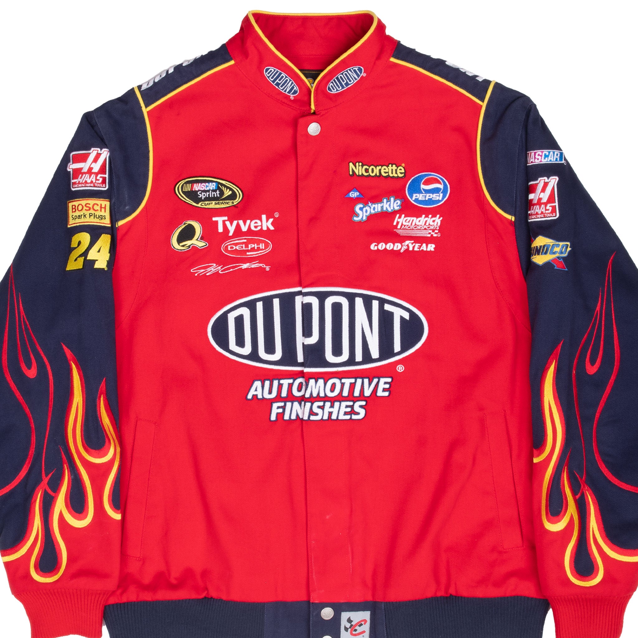 Vintage Nascar Jeff Gordon Flames Racing Jacket 2003 Size Large