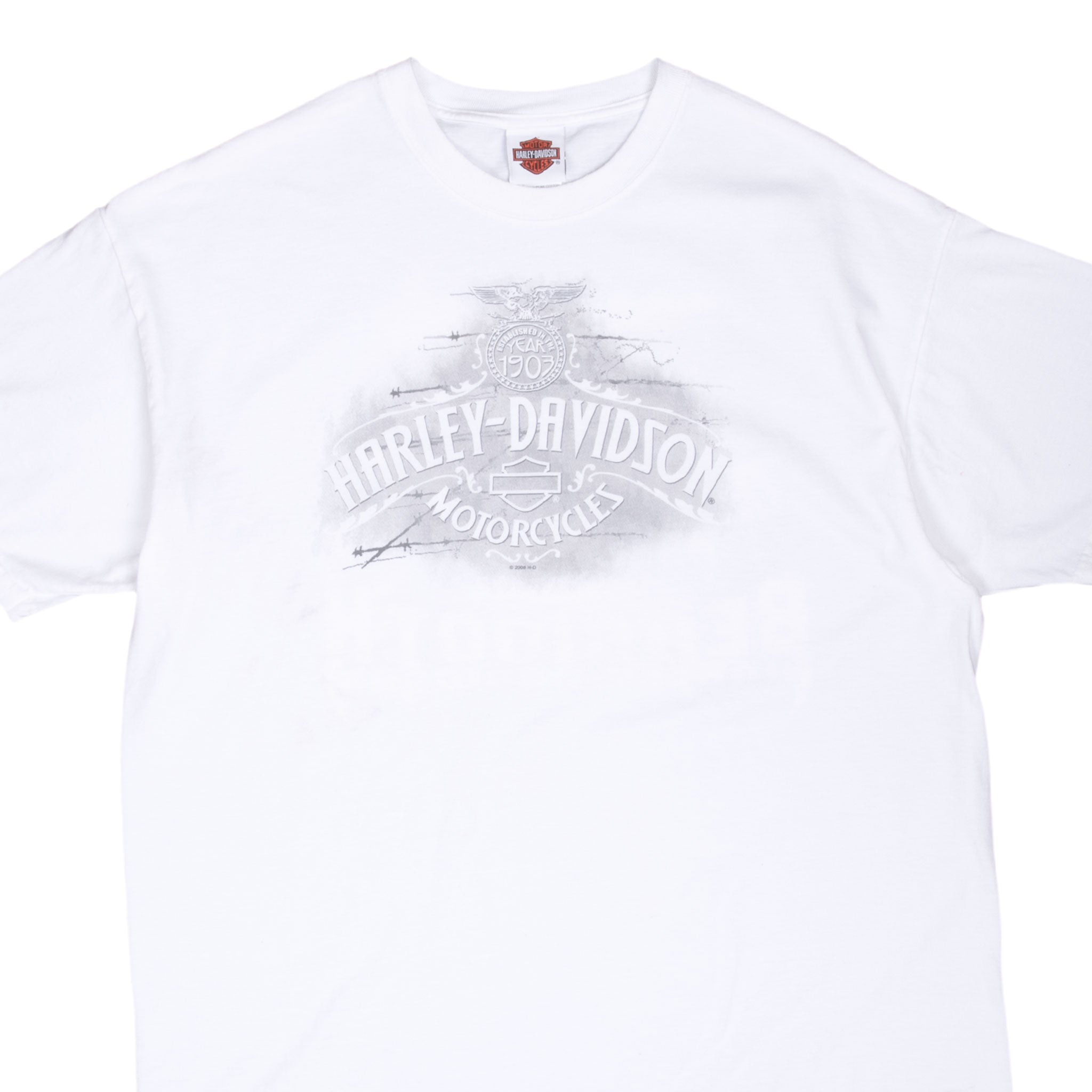 Vintage Harley Davidson Beartooth Cody Wyoming 2008 Tee Shirt Size XL Made In Usa