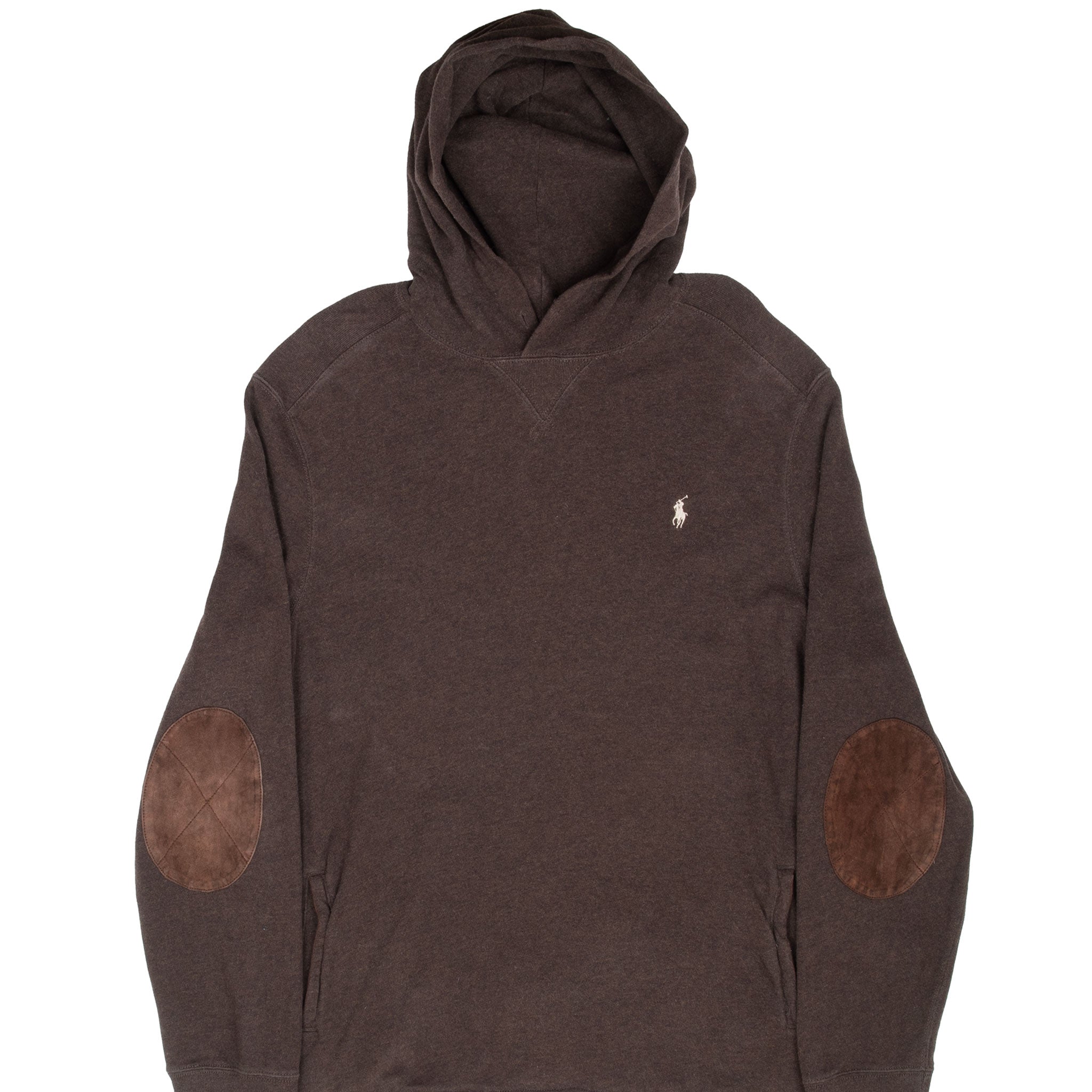 Vintage Polo Ralph Lauren Brown 1990S Hoodie Sweater Size XL