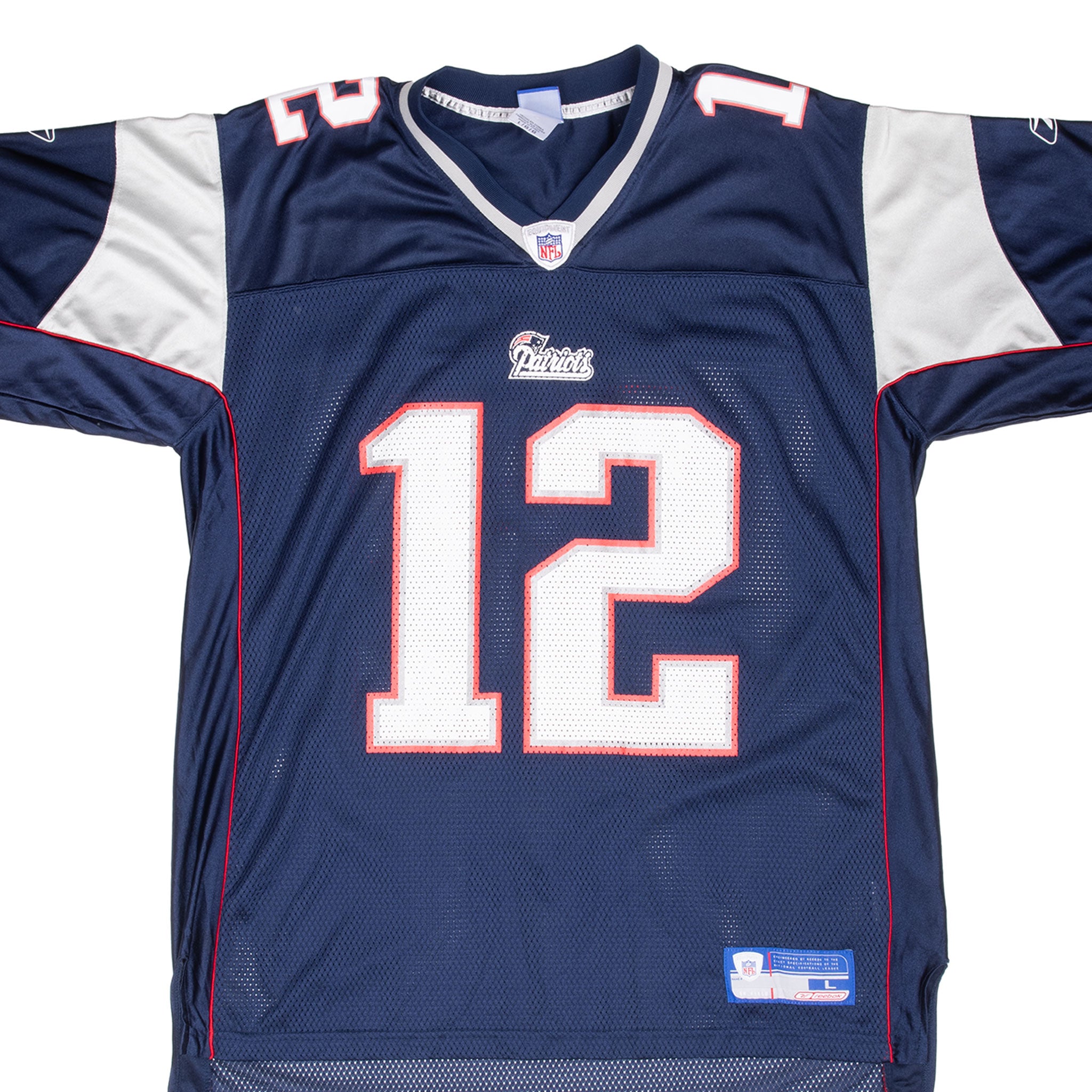 Vintage Nfl New England Patriots Tom Brady #12 Reebok Jersey 2000S Size Large
