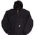 Vintage Carhartt Black Hooded Active Jacket J131BLK Size 3XL Made In Usa