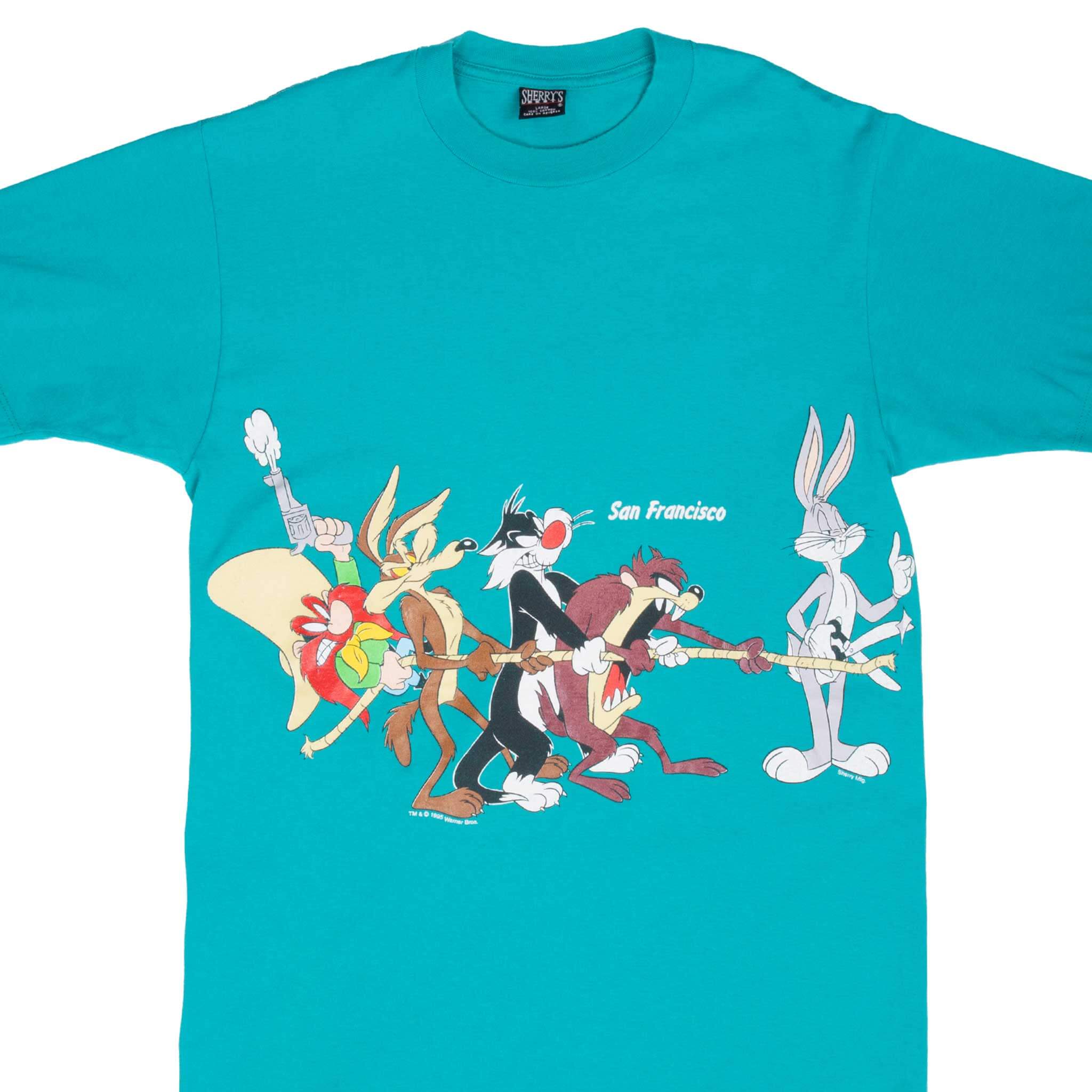 Vintage Looney Tunes San Francisco 1994 Tee Shirt Size Medium Made In Usa