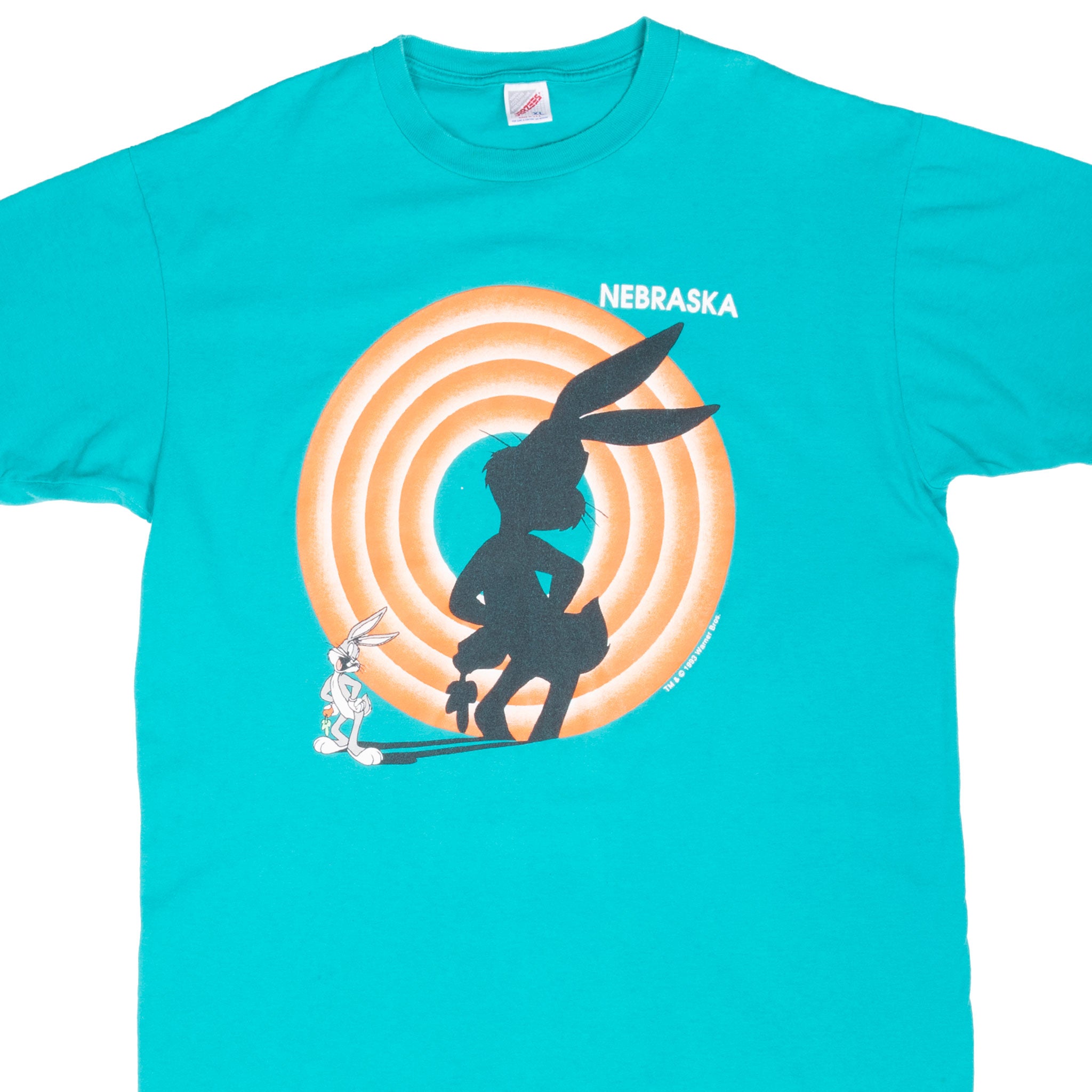 Vintage Looney Tunes Bugs Bunny Nebraska 1993 Tee Shirt Size XL Made In Usa