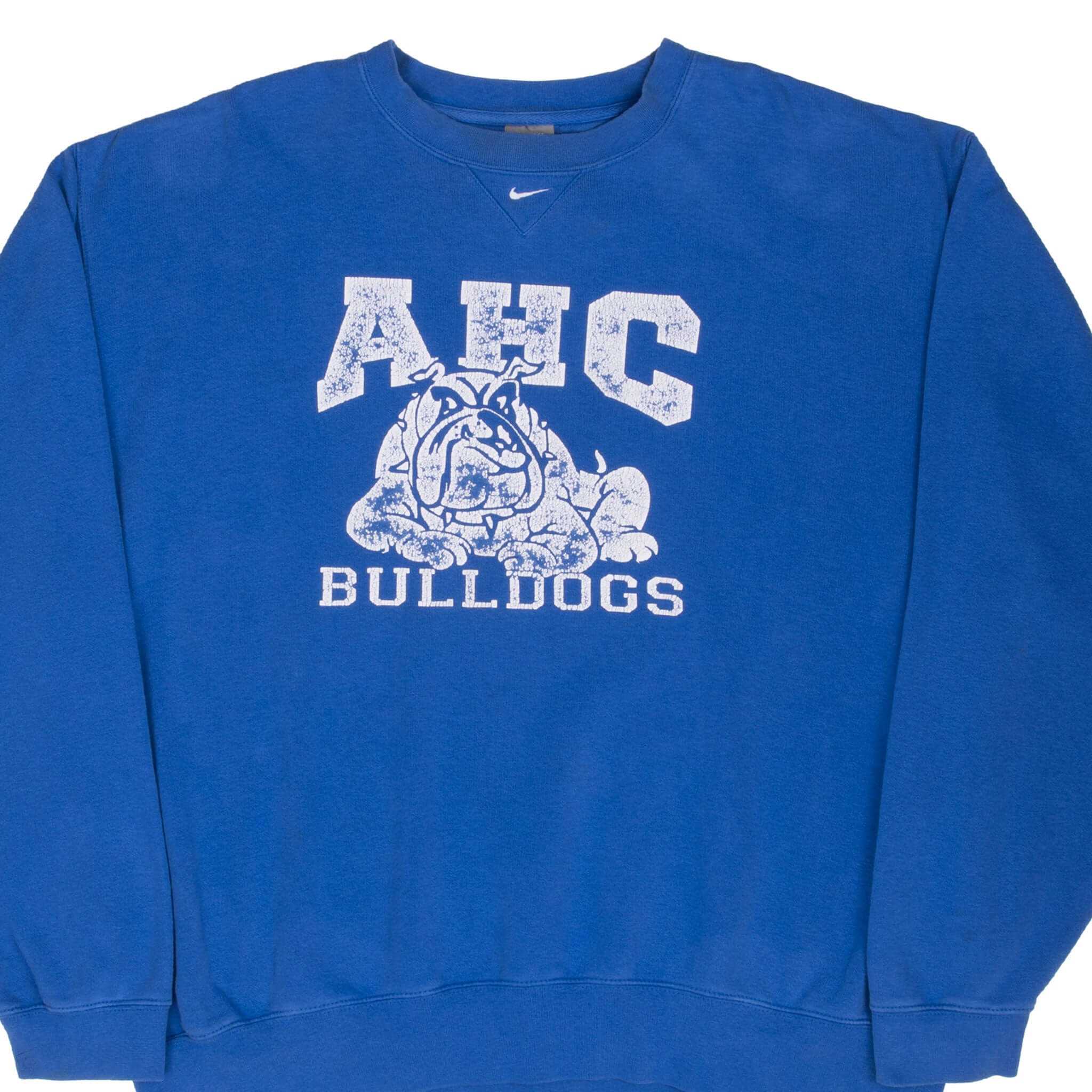 Vintage Nike Ncaa Allan Hancock College Ahc Bulldogs Blue Sweatshirt 2000S Size XL
