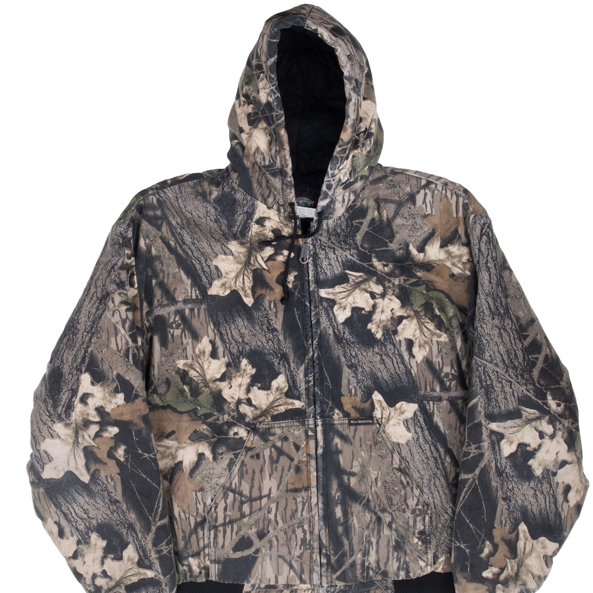 Vintage Hunting Mossy Oak Break Up Camo Active Jacket 1990S Size XL Made In Usa