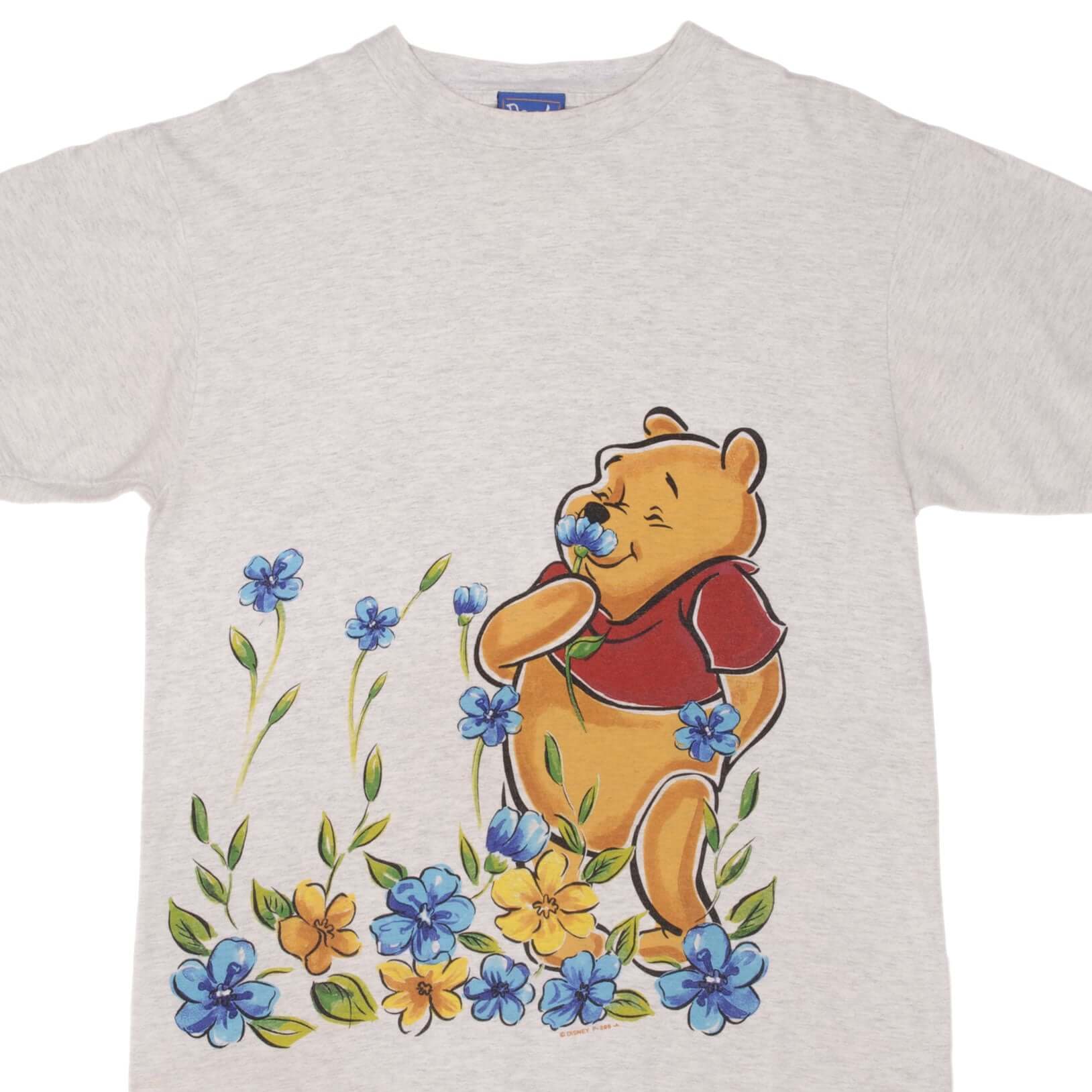 Vintage Disney Winnie The Pooh Flower 1990S Tee Shirt Size Large