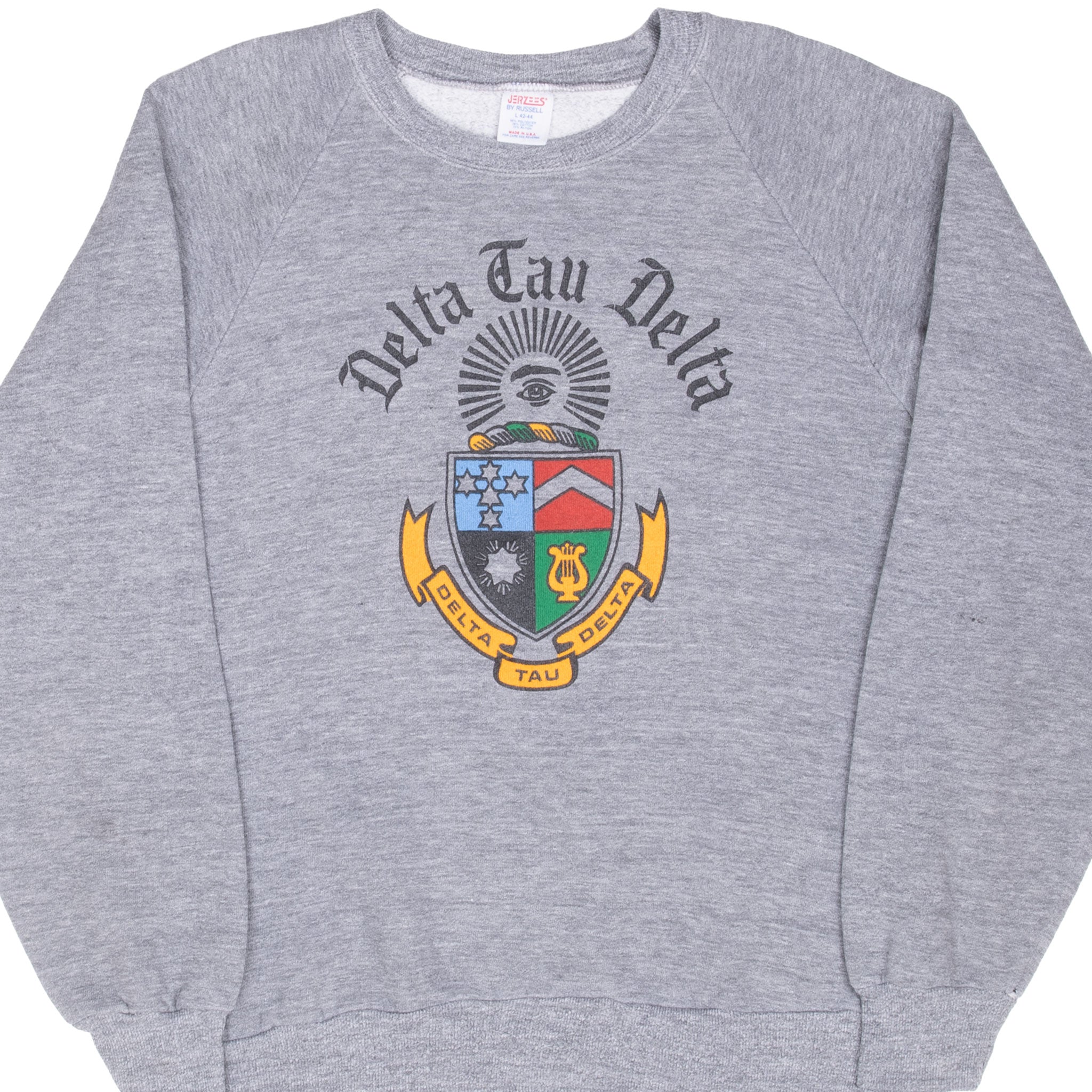 Vintage Delta Tau Delta Dtd Fraternity Sweatshirt 1980S Size Large Made Usa