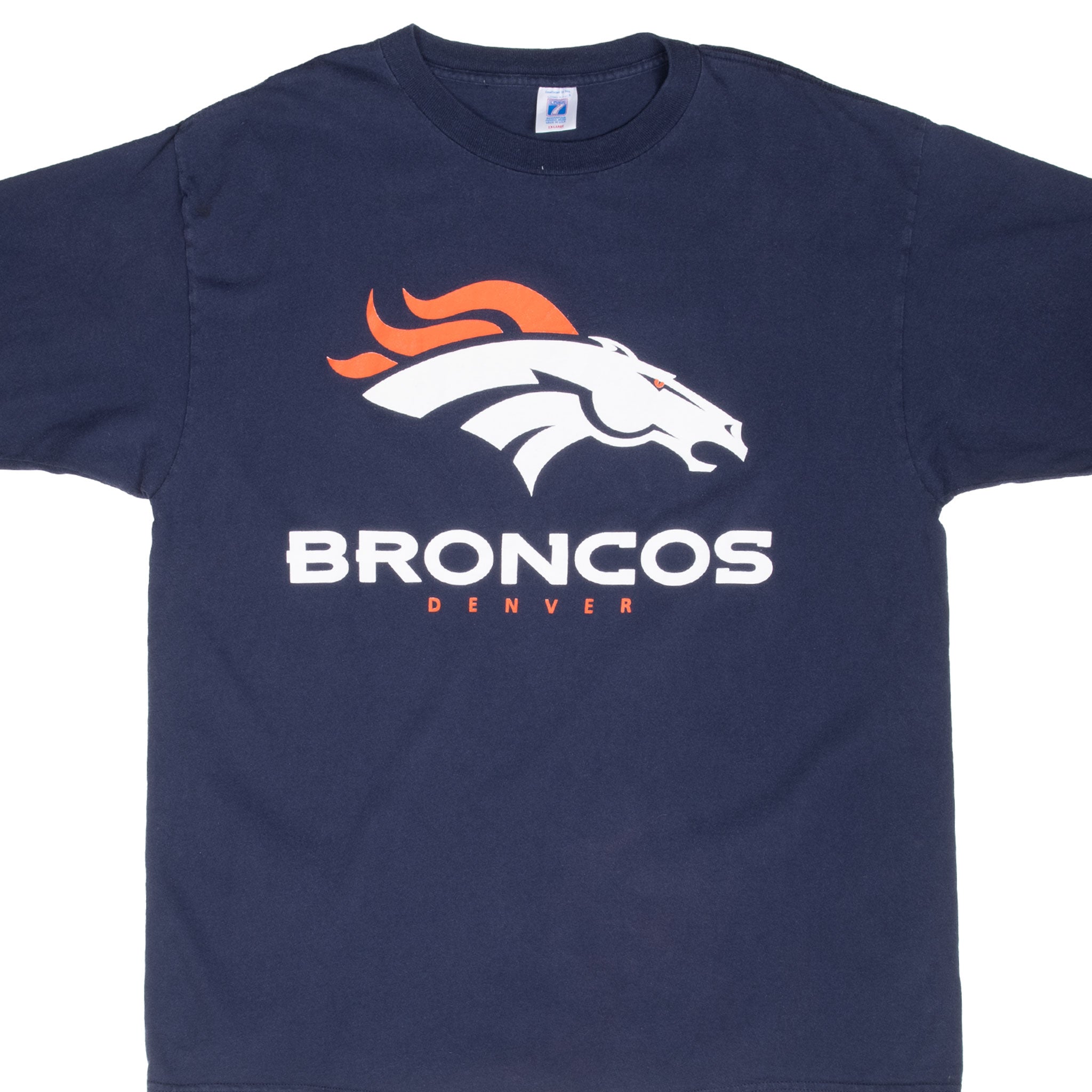 VINTAGE NFL DENVER BRONCOS 1990S BLUE TEE SHIRT XL MADE IN USA