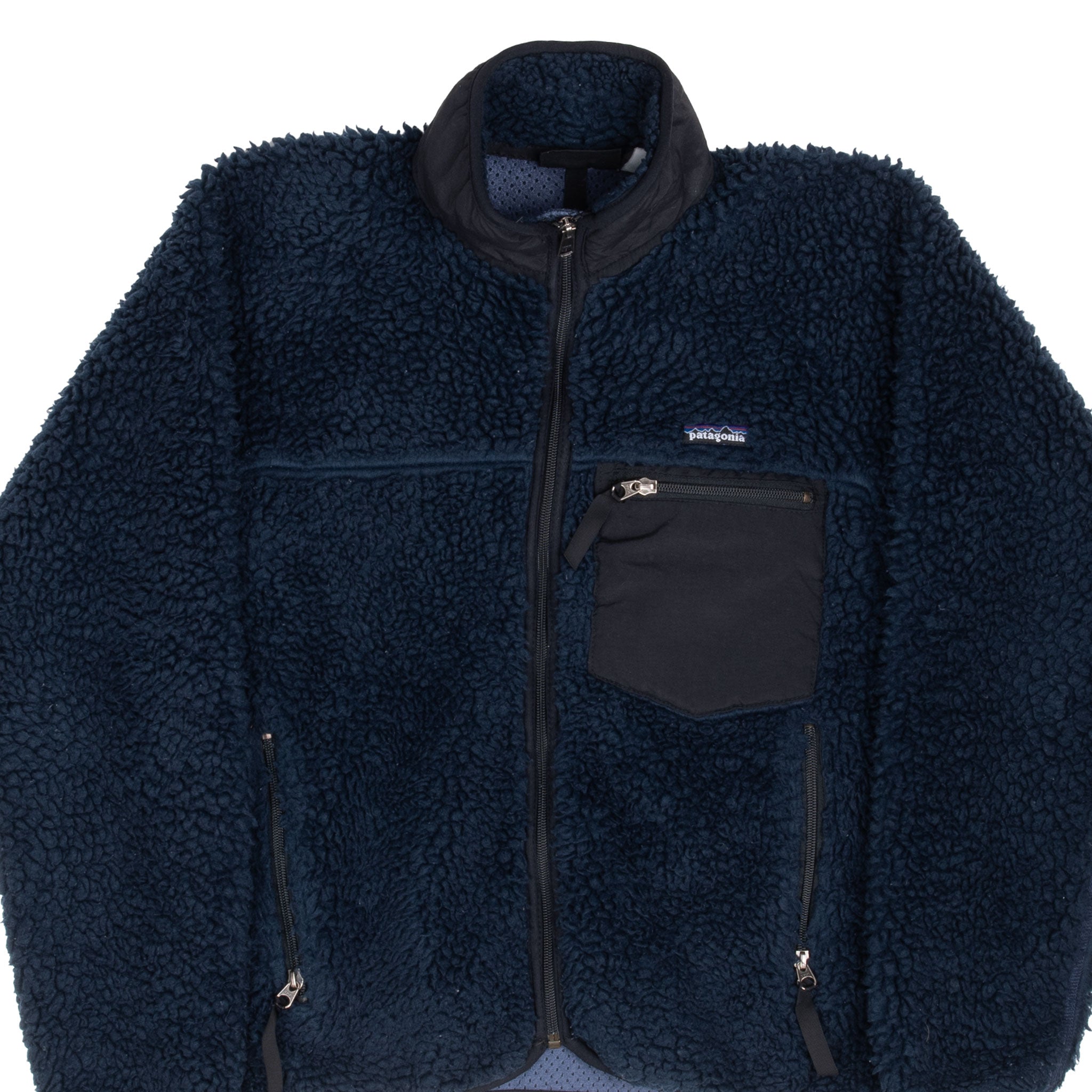Vintage Patagonia Blue Retro-X Deep Pile 1990S Fleece Jacket Xs Made In Usa